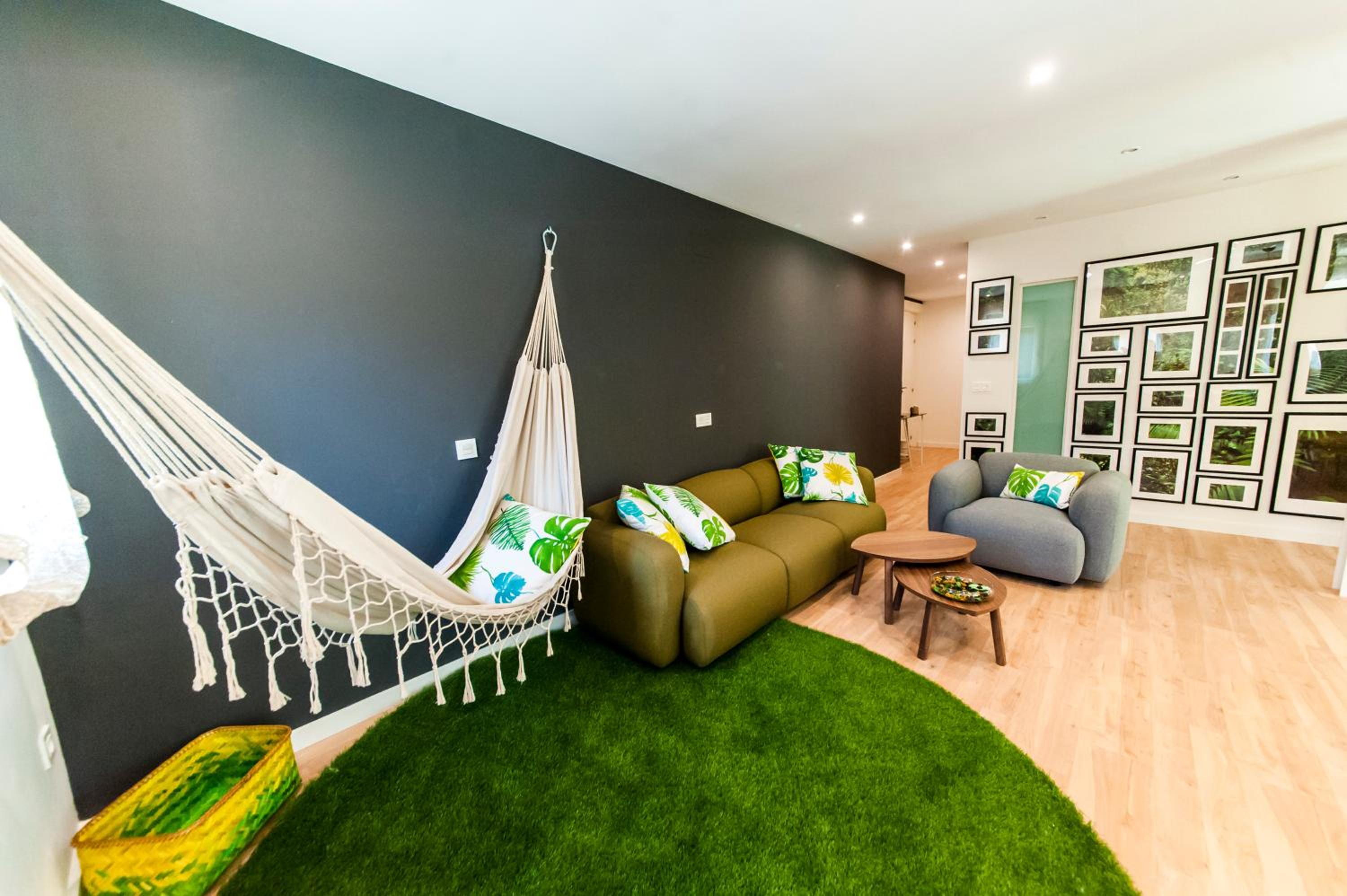 Apartamento con vista al jardín