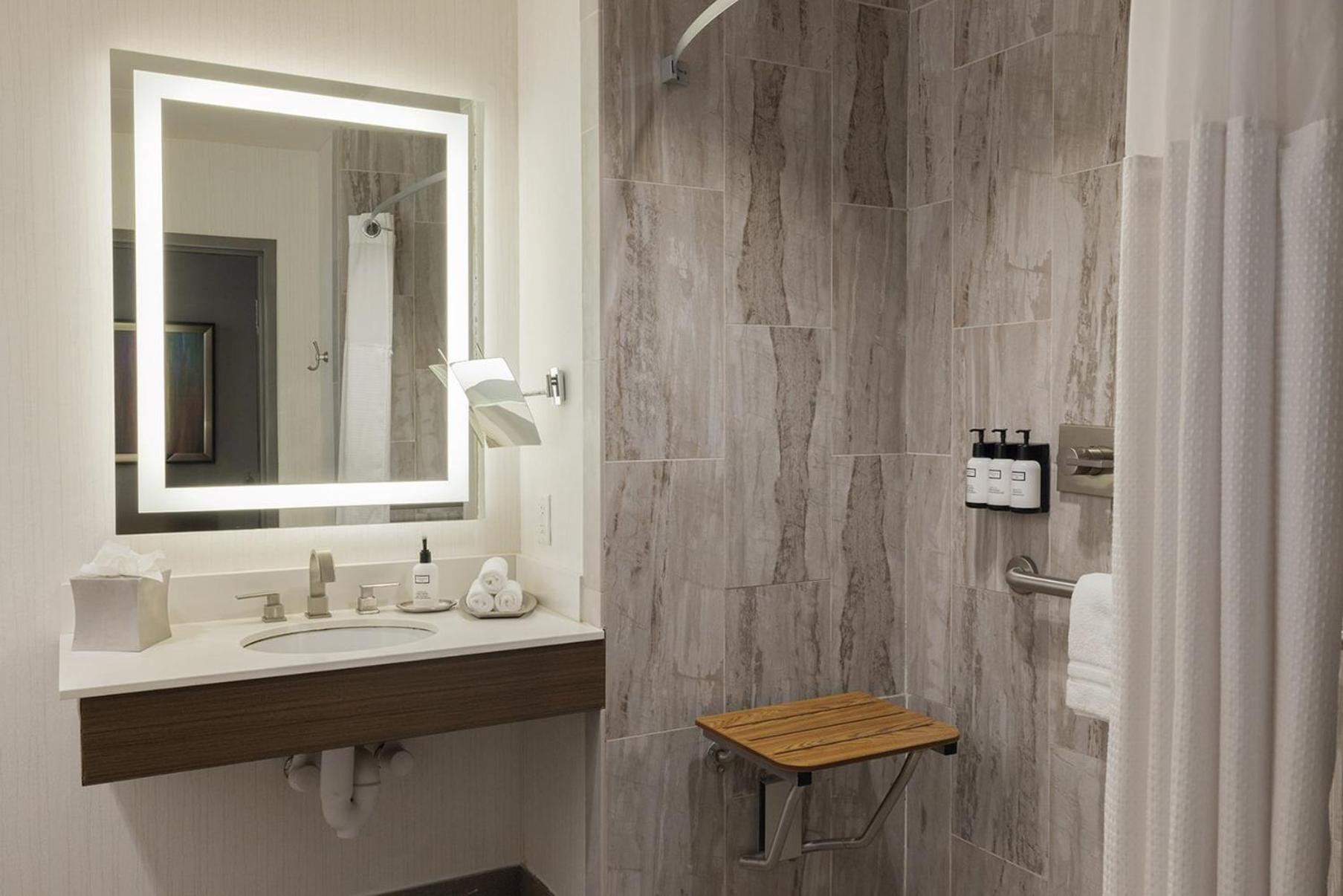 One-Bedroom Suite with Mobility Accessible Roll-In Shower