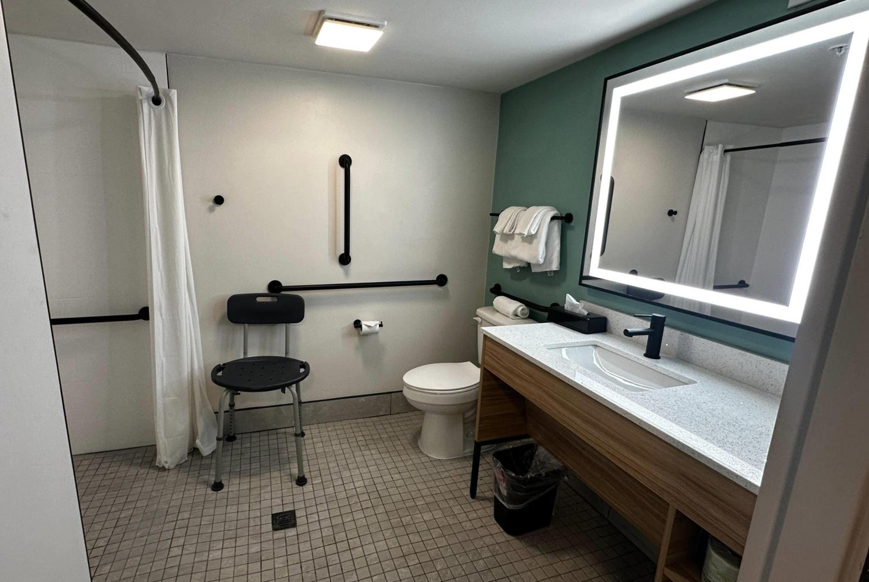 Queen Room - Mobility/Hearing Accessible with Roll-In Shower/Non-Smoking - Photo 4