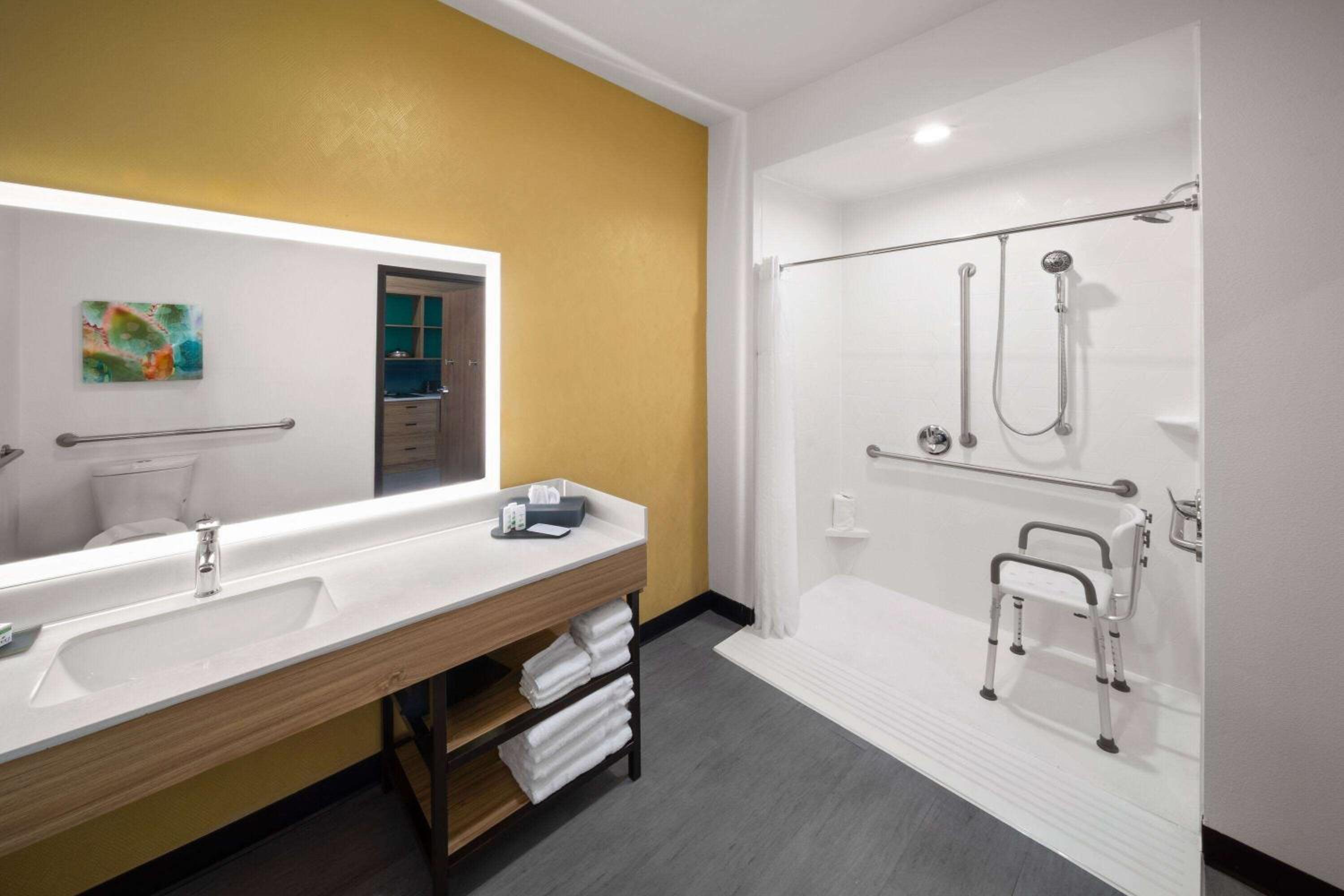 King Room with Roll-In Shower and Kitchenette - Mobility and Hearing Access/Non-Smoking