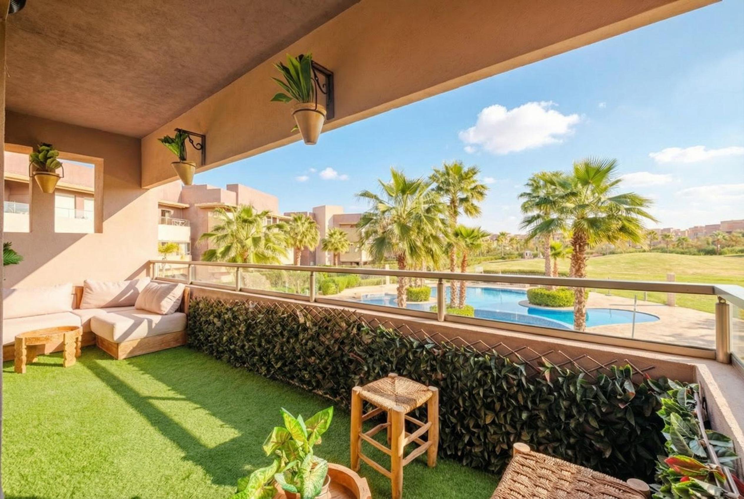 Two-Bedroom Apartment with Pool View