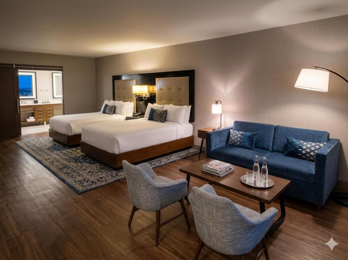 Queen Suite with Two Queen Beds and Sofa Bed photo 2