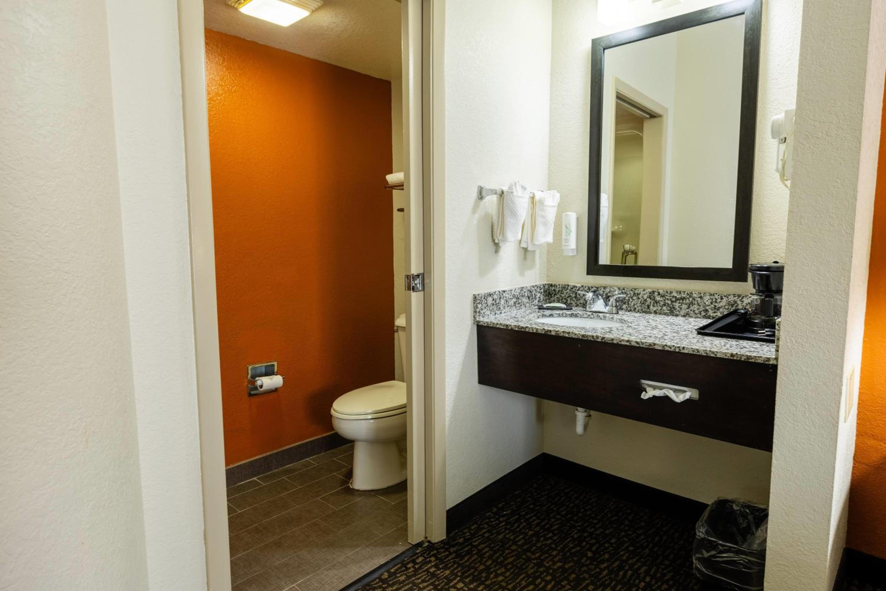 Double Room with Two Double Beds and Roll-in Shower - Mobility Access/Non-Smoking