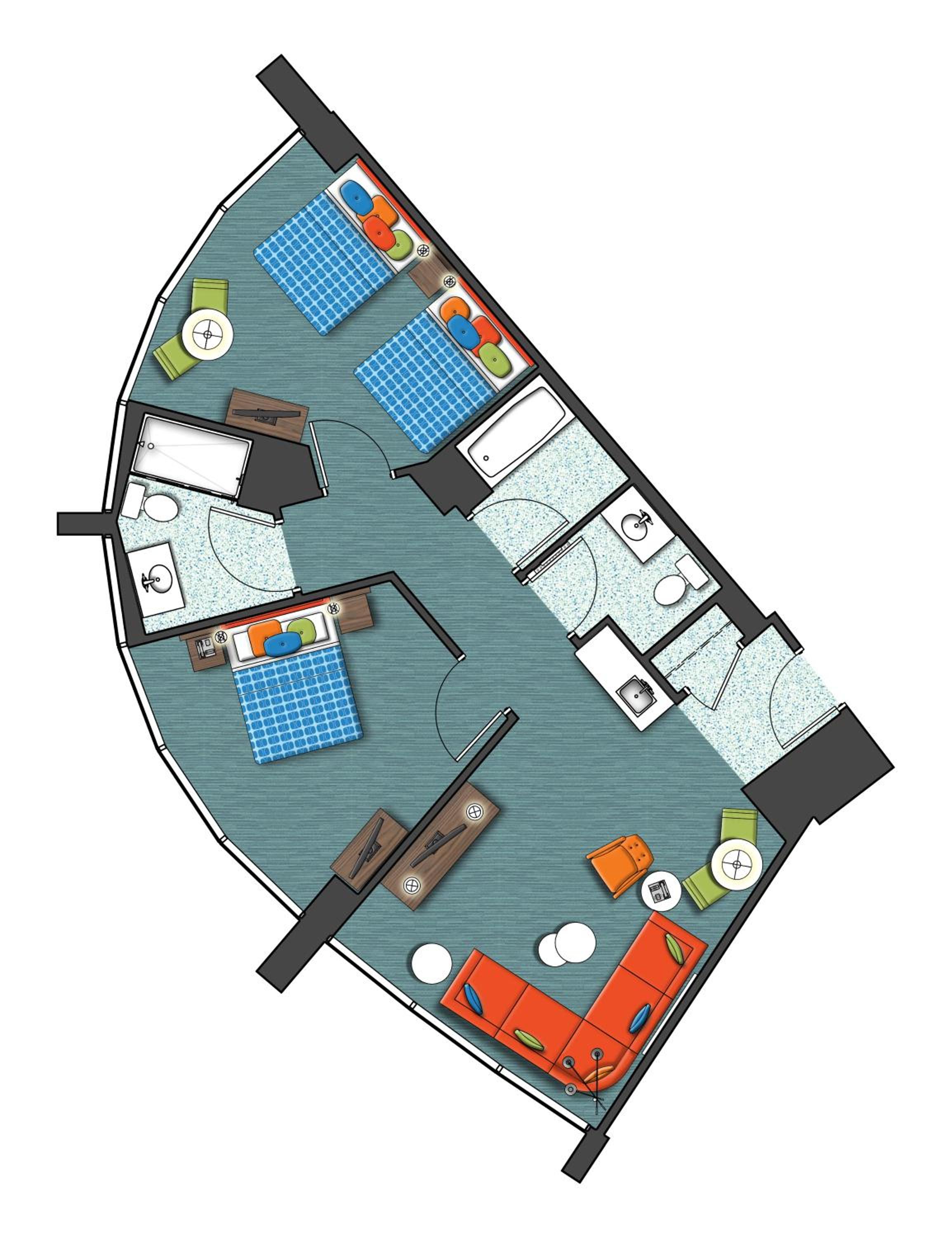 Two-Bedroom Suite with Water Park View (Includes Early Park Admission)