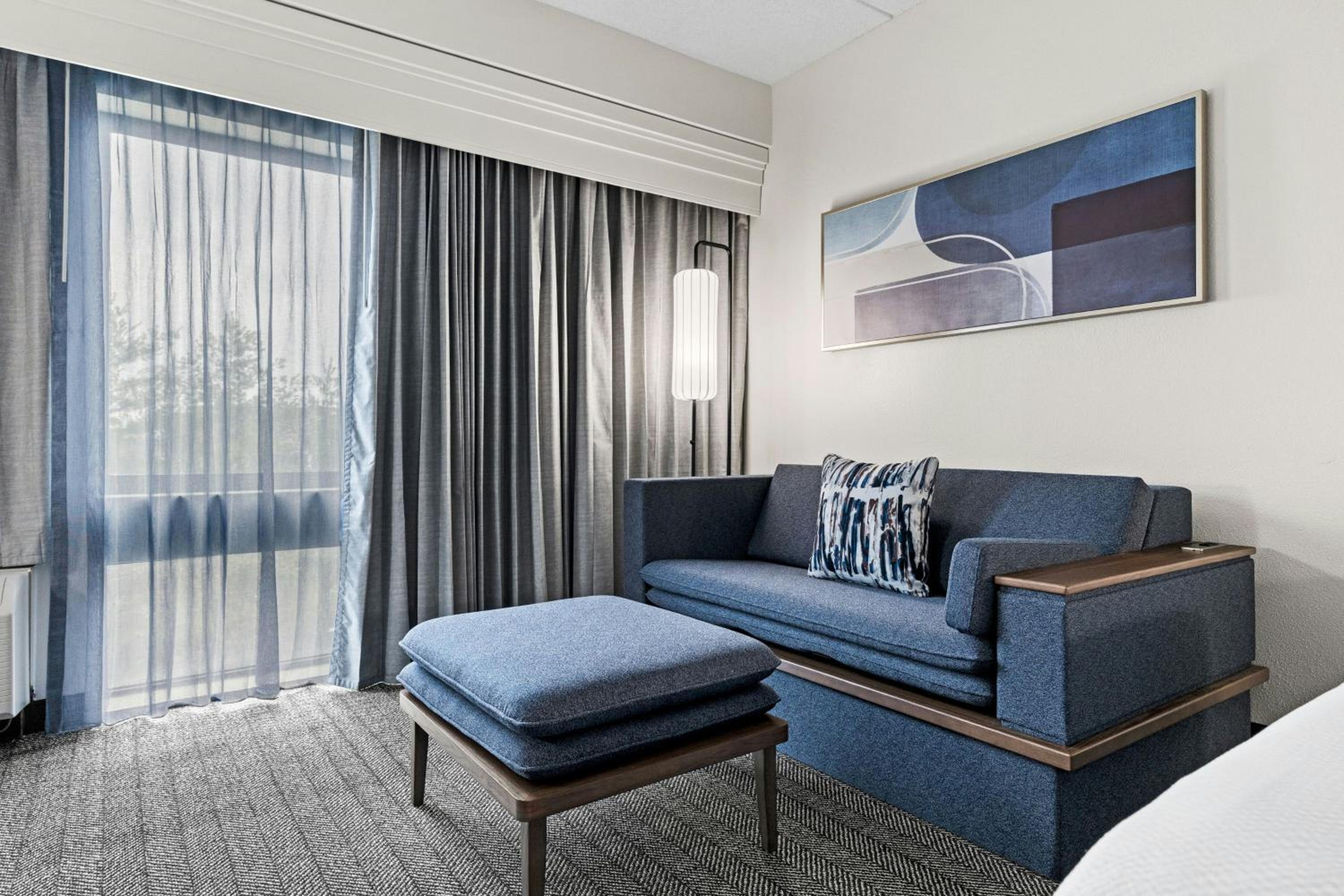 Larger Suite, 1 King, Sofa bed (Mobility &amp; Hearing Accessible w/ Tub)