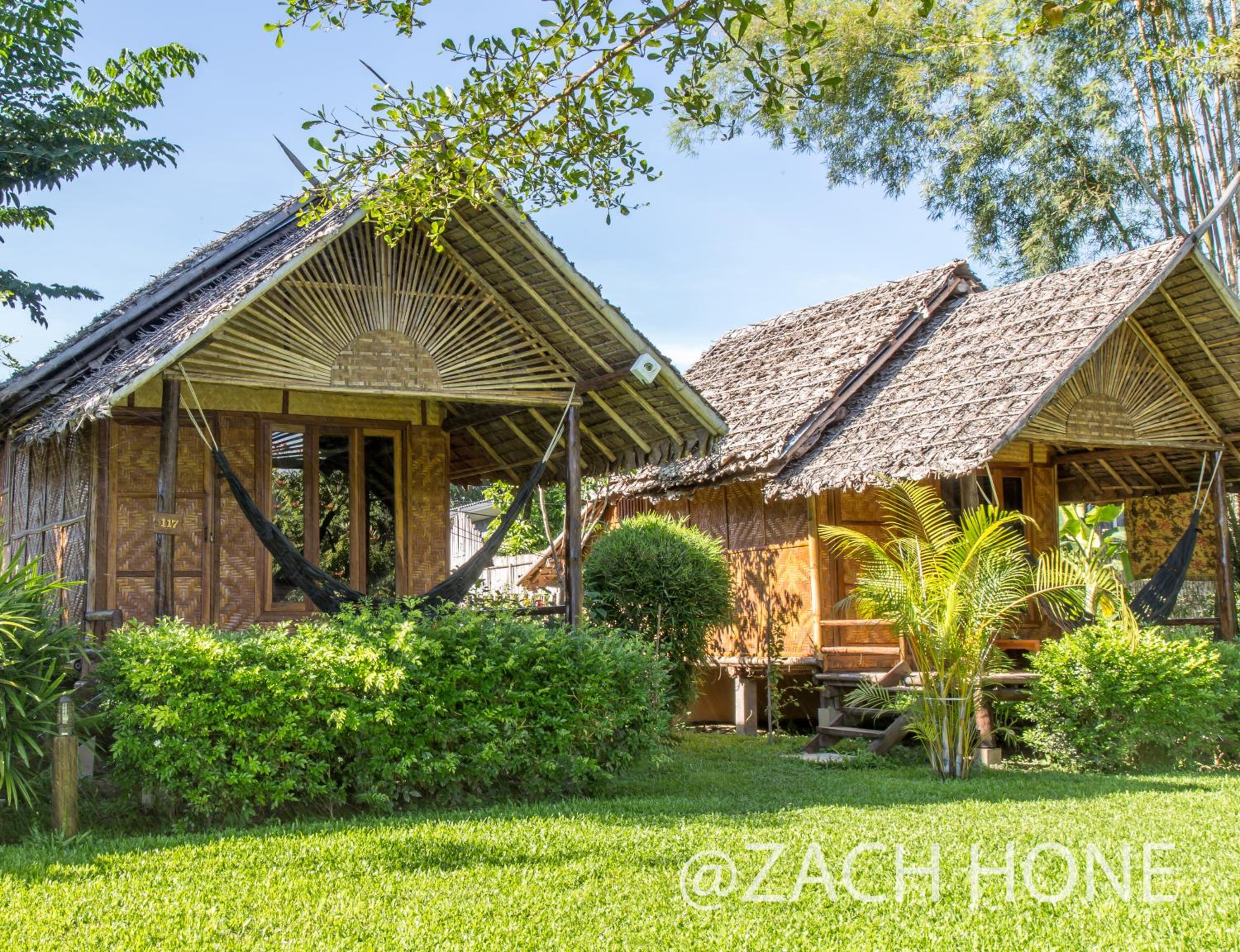 Bamboo cottage with fan photo 3