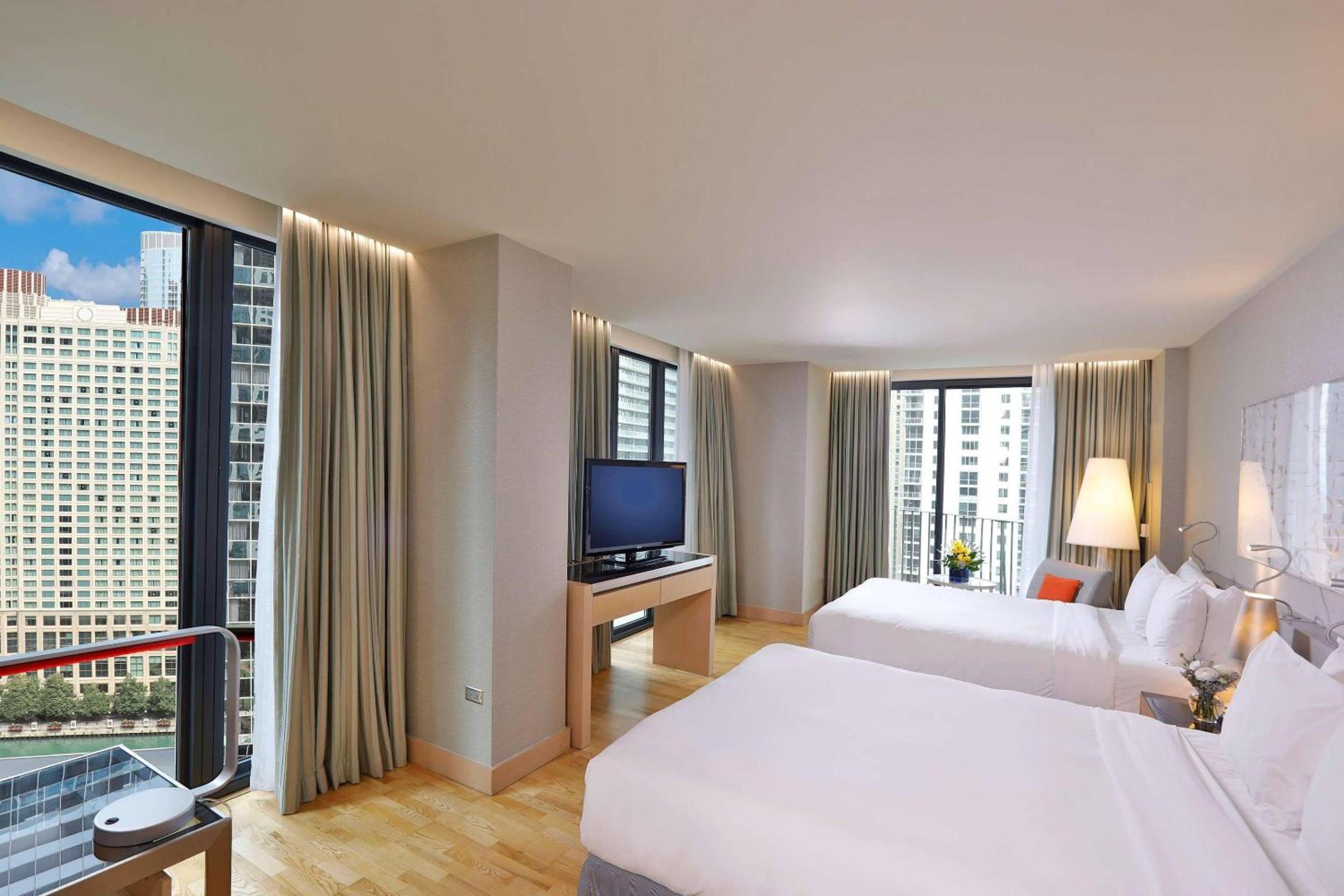 Queen Room with Two Queen Beds with High Floor and Balcony