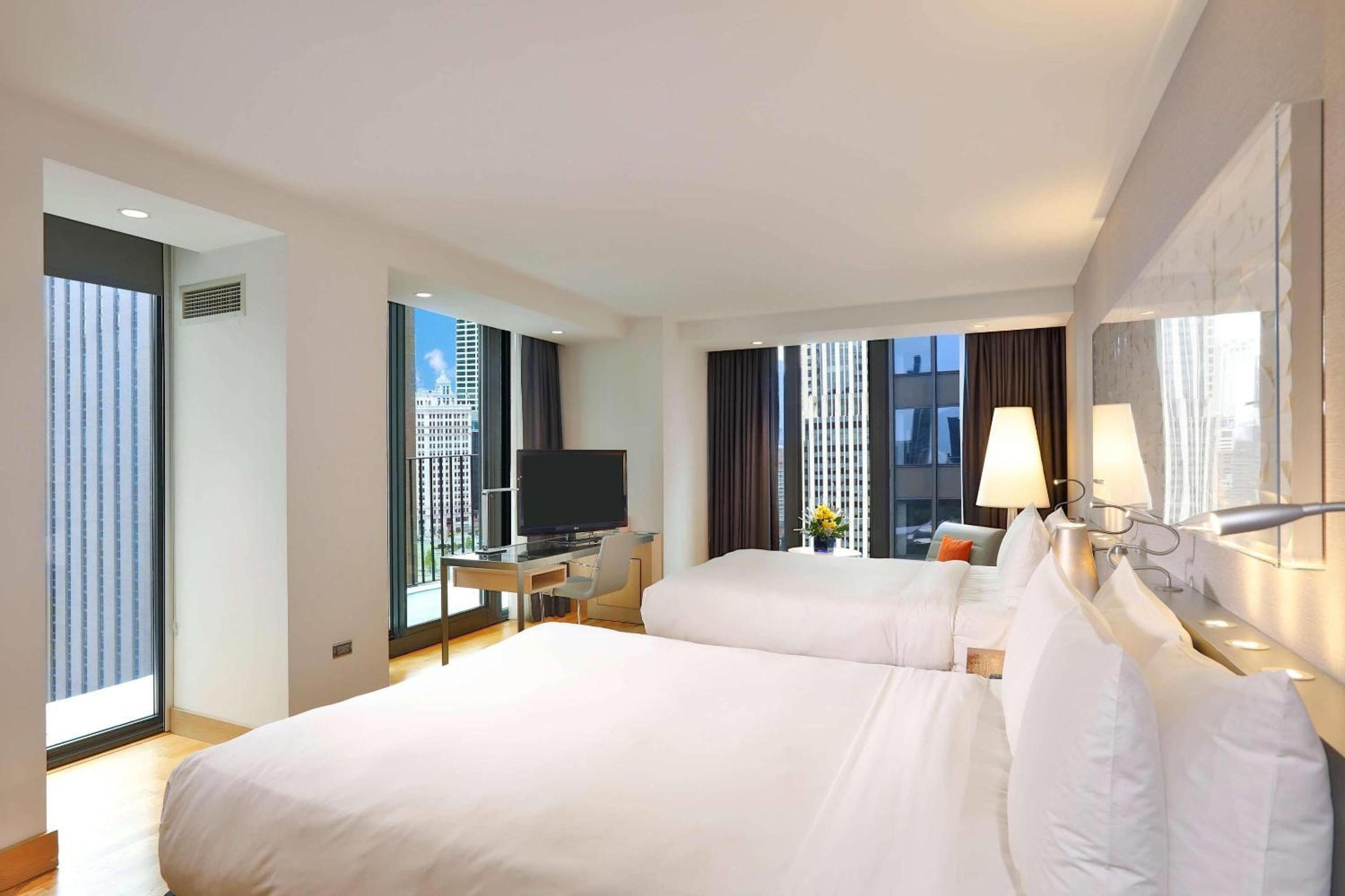 Queen Room with Two Queen Beds with High Floor and Balcony