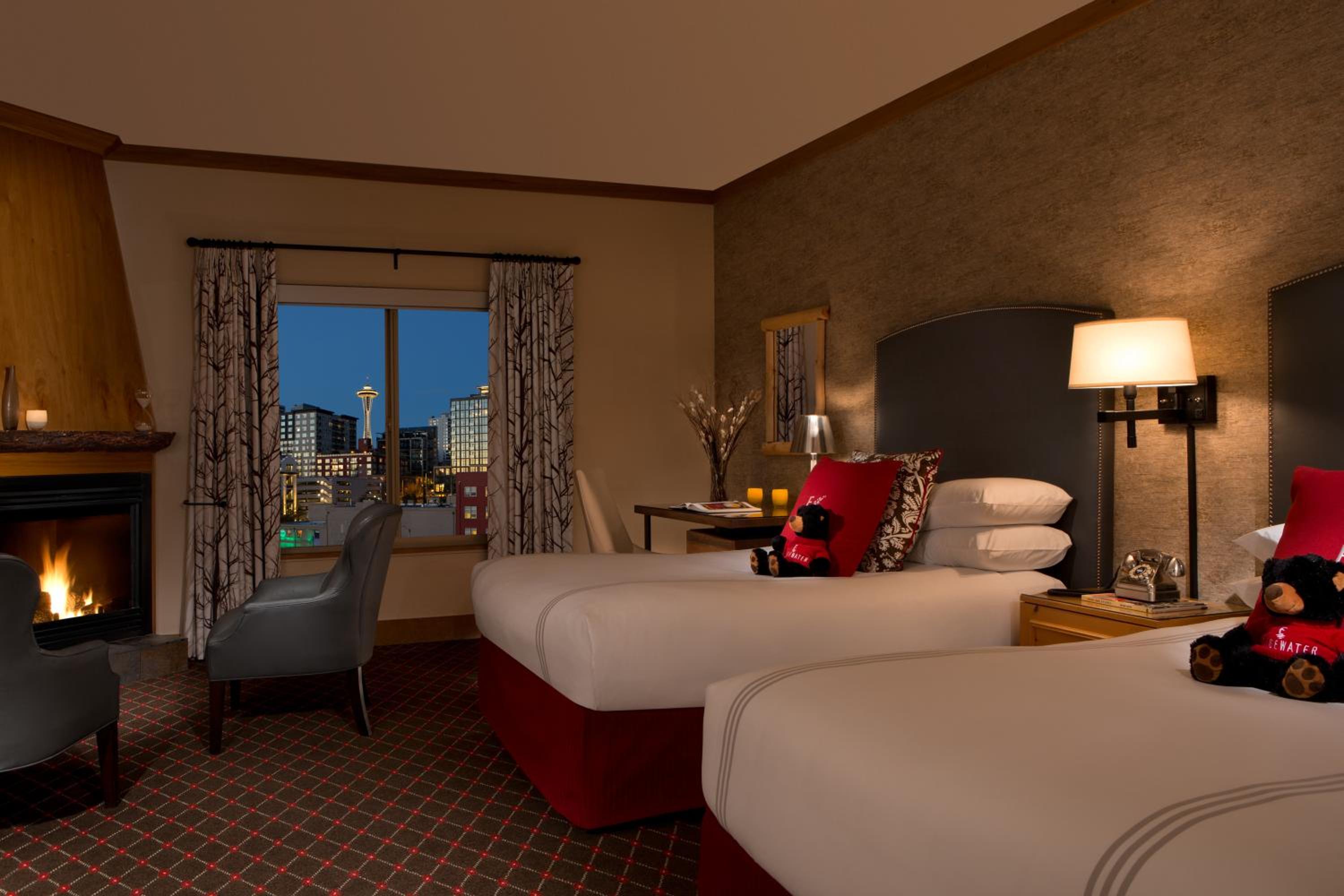 Two Double Beds with City View