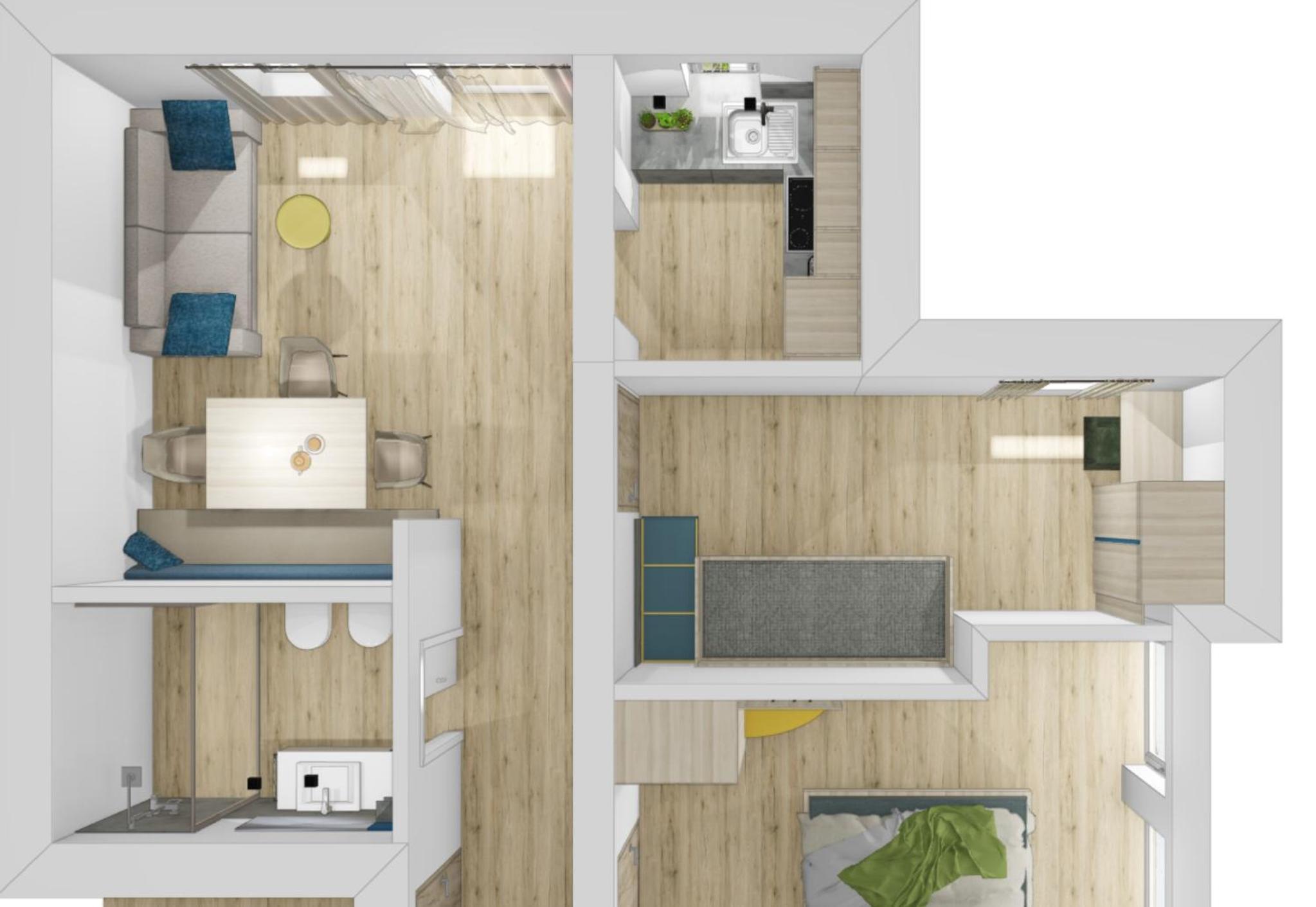 Two-Bedroom Apartment with Balcony photo 3