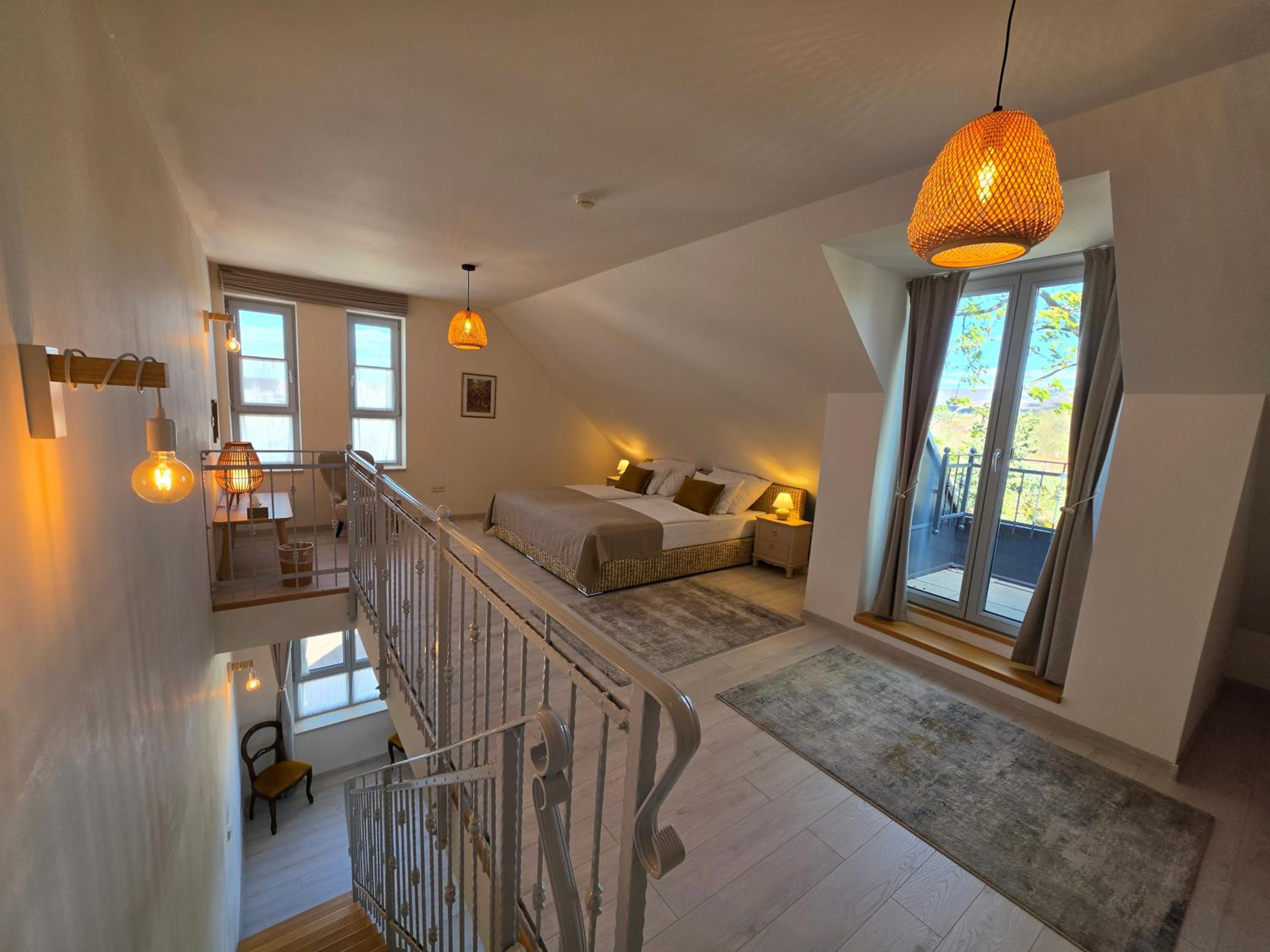One-Bedroom Loft Apartment with Balcony