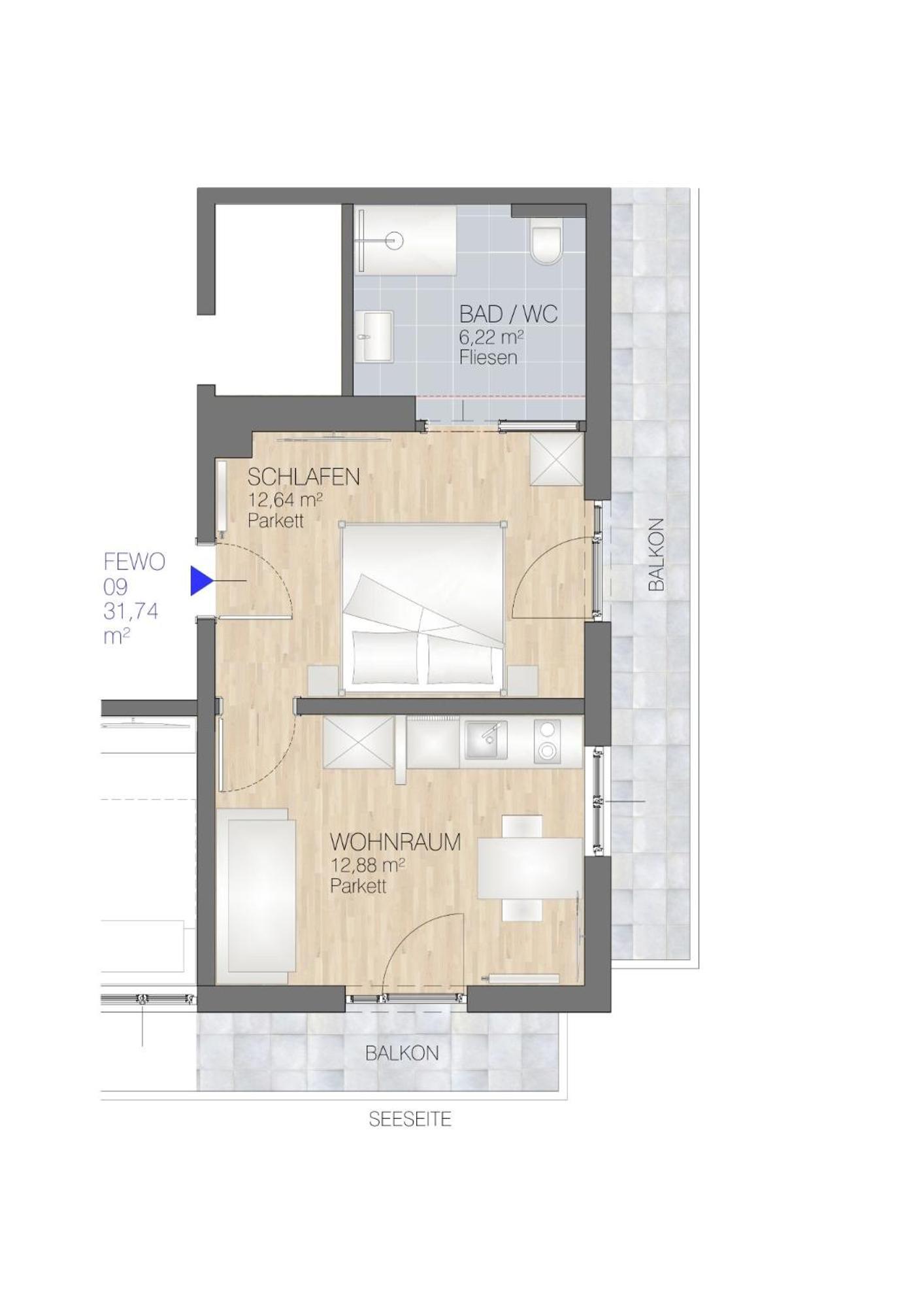 One-Bedroom Apartment with Lake View photo 1