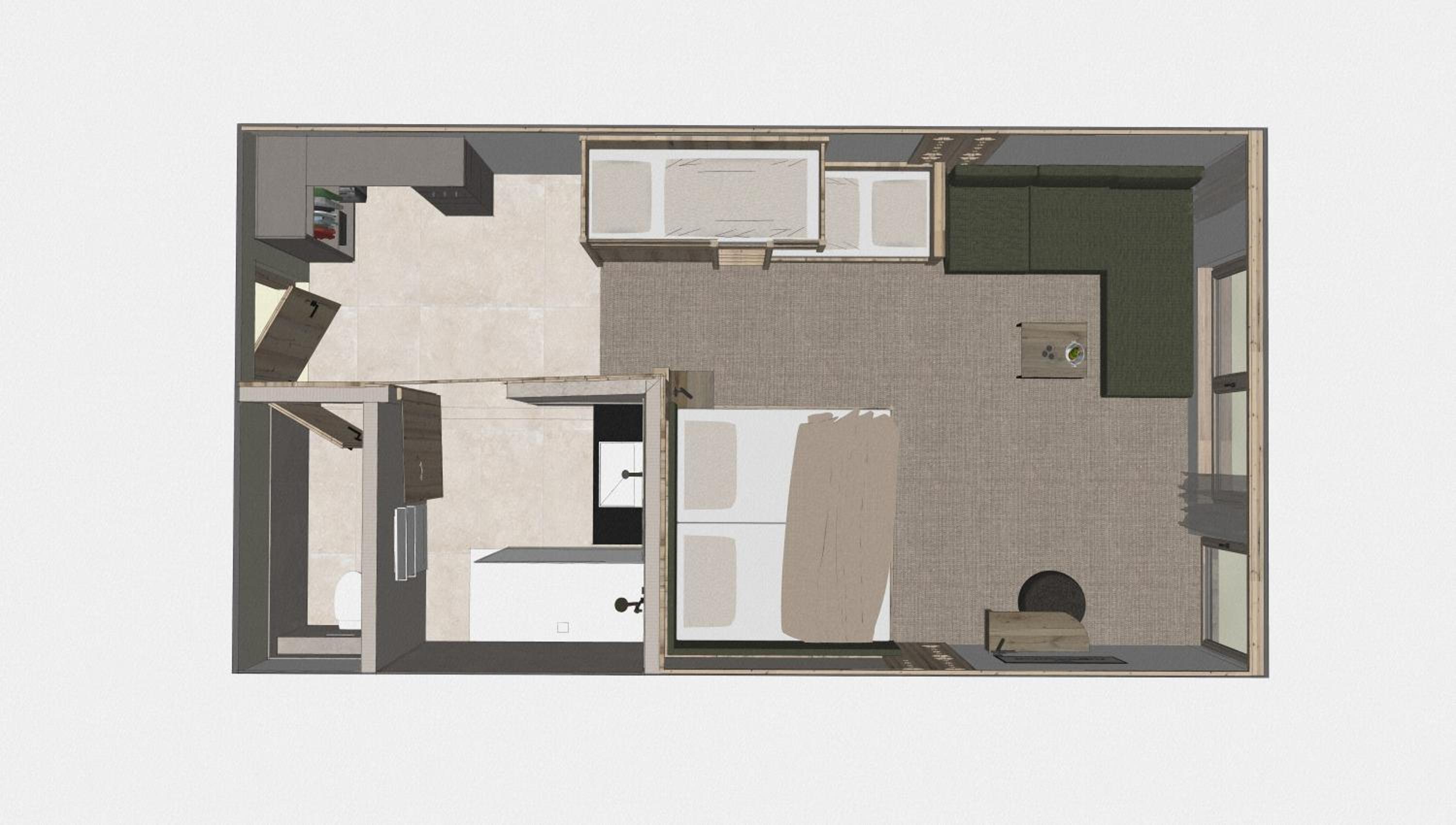 Family Room with Mountain View