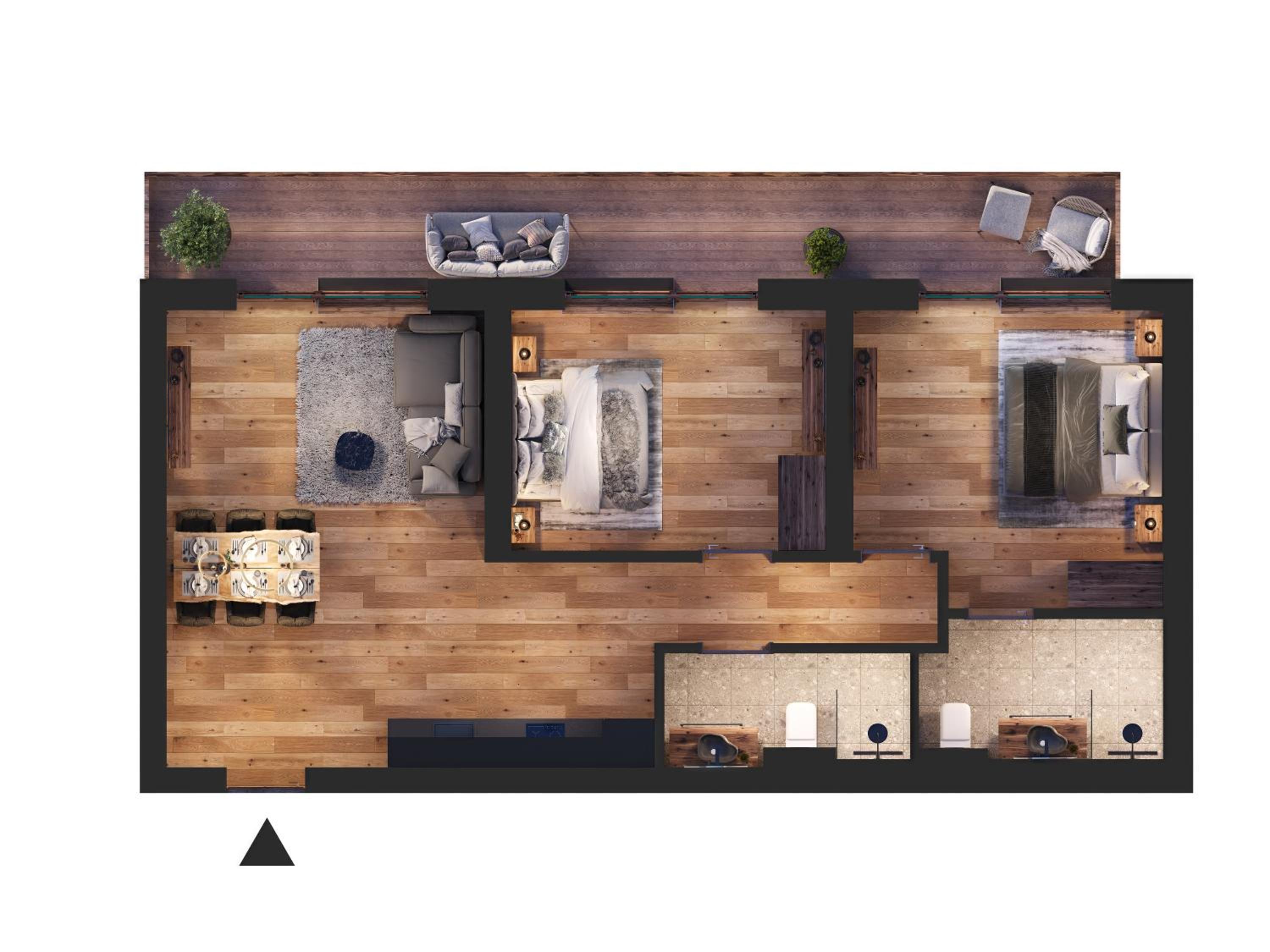 Alpine Family Suite Forest Balkon