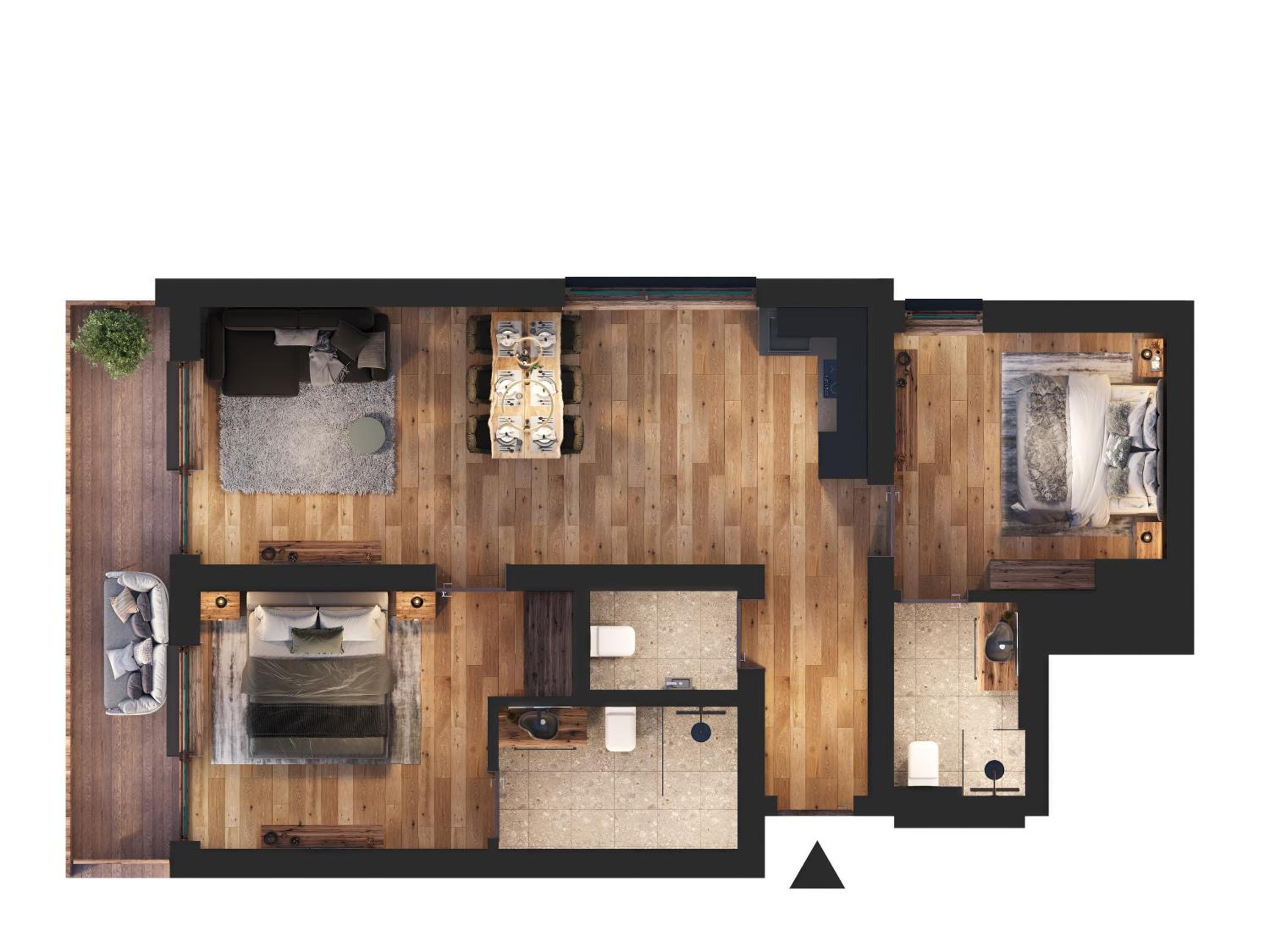 Alpine Family Suite Forest Balkon