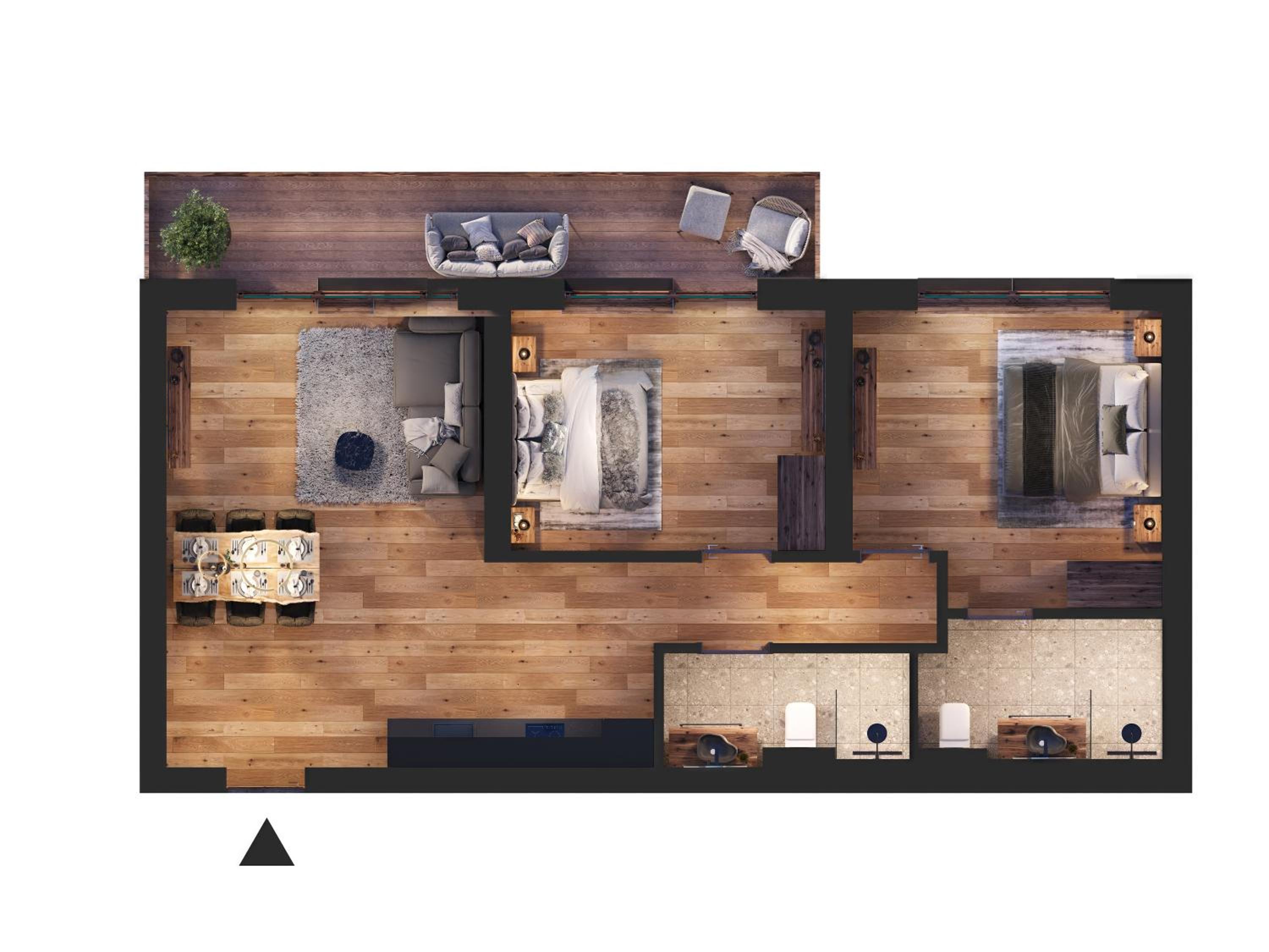 Alpine Family Suite Forest Balkon
