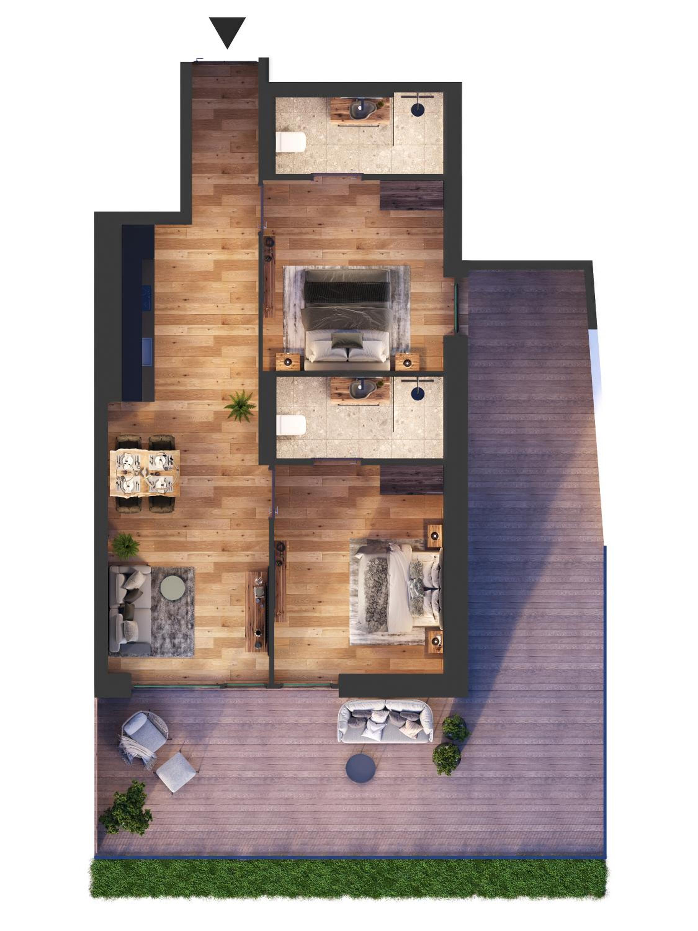Premium Family Suite Serles Panorama Terrasse