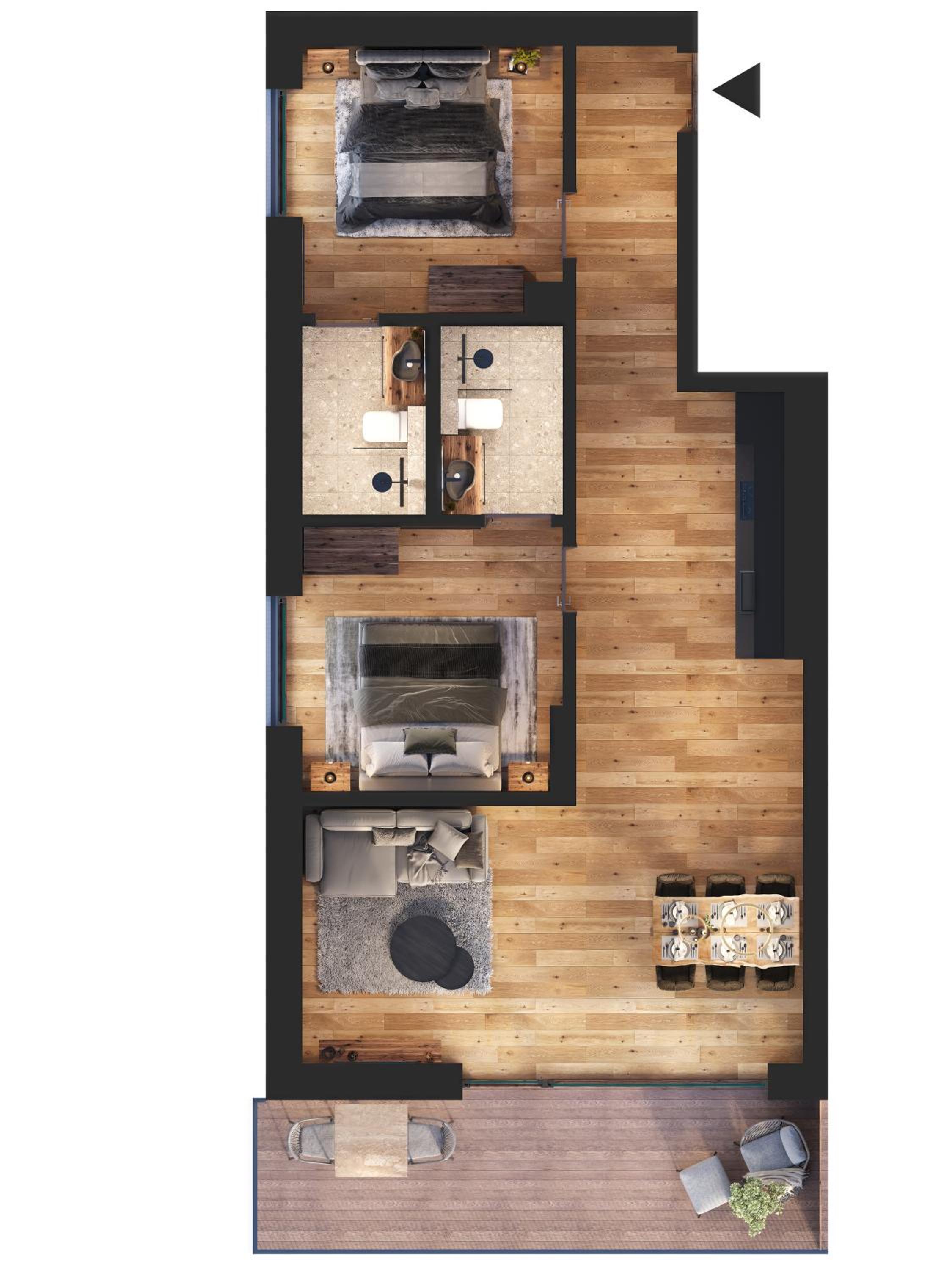 Premium Family Suite Serles Panorama Terrasse