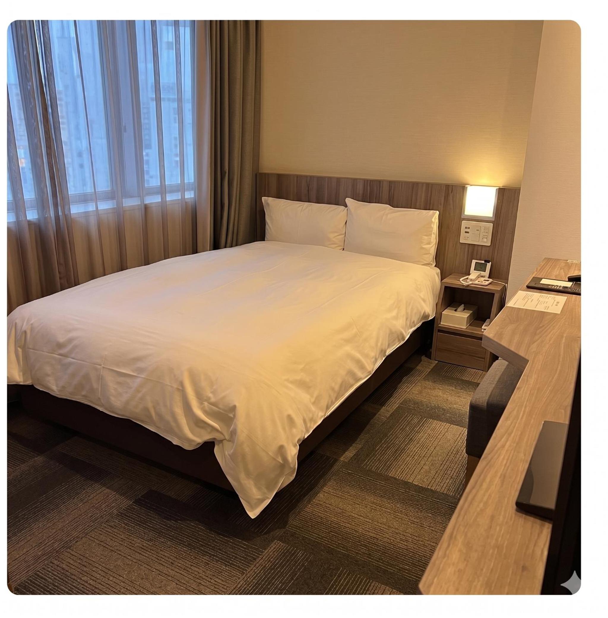 Non-Smoking Semi-Double Room, check-in from 15:00 / check-out until 13:00 (22-hour stay)