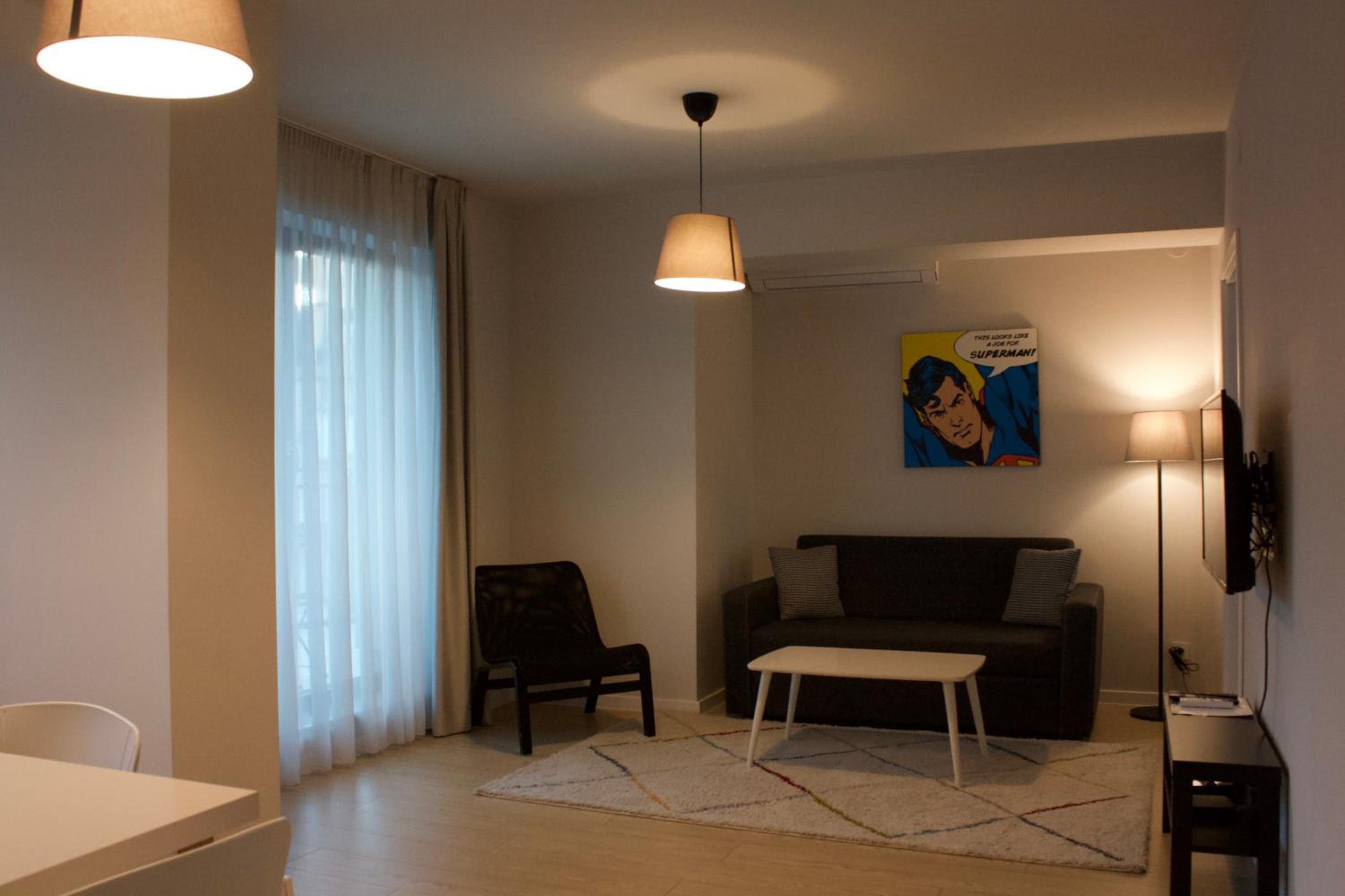 One-Bedroom Apartment with Balcony and Mountain View