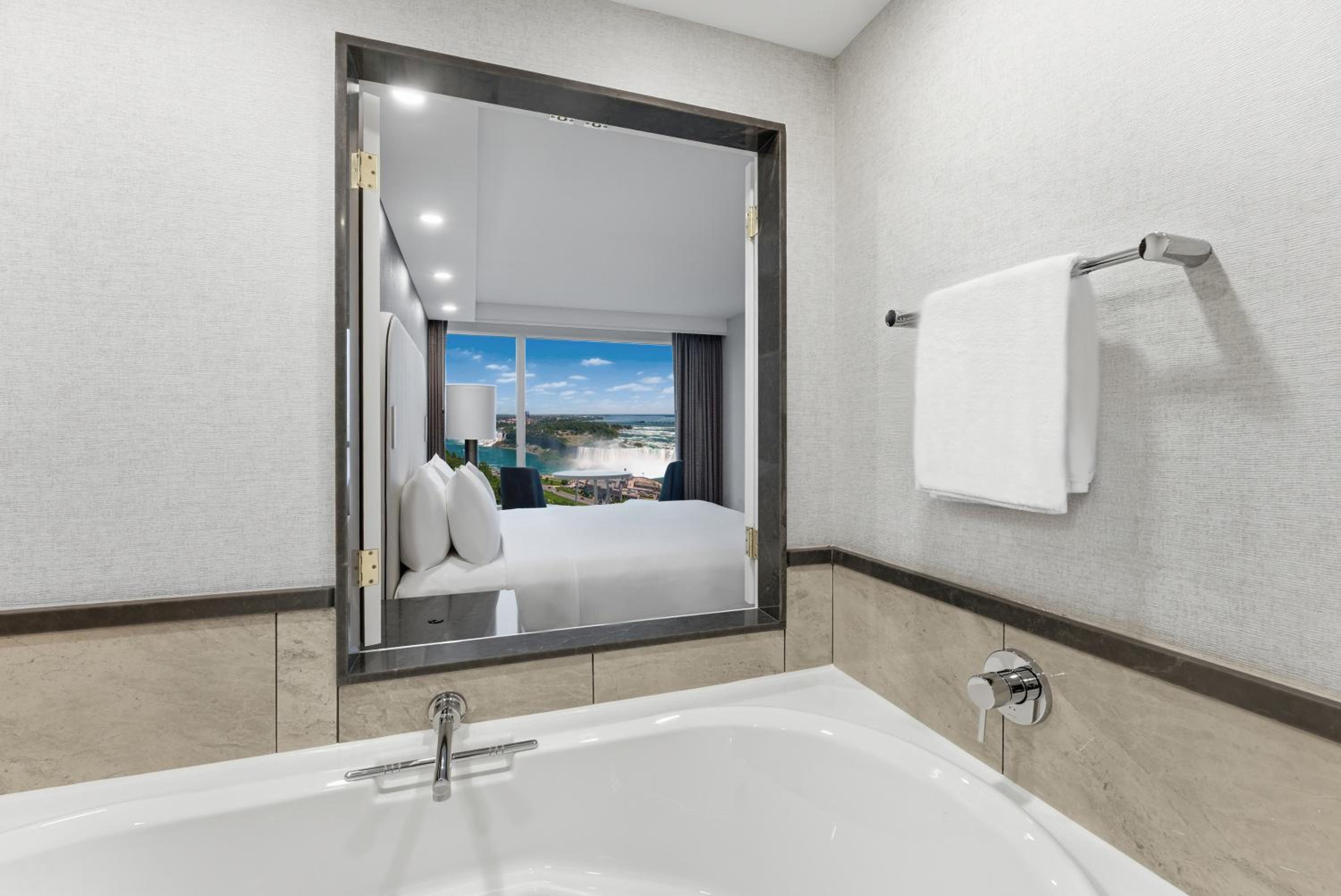 Junior Presidential Suite | Premium Fallsview Suite | One King Bed | (Air Jetted Tub)