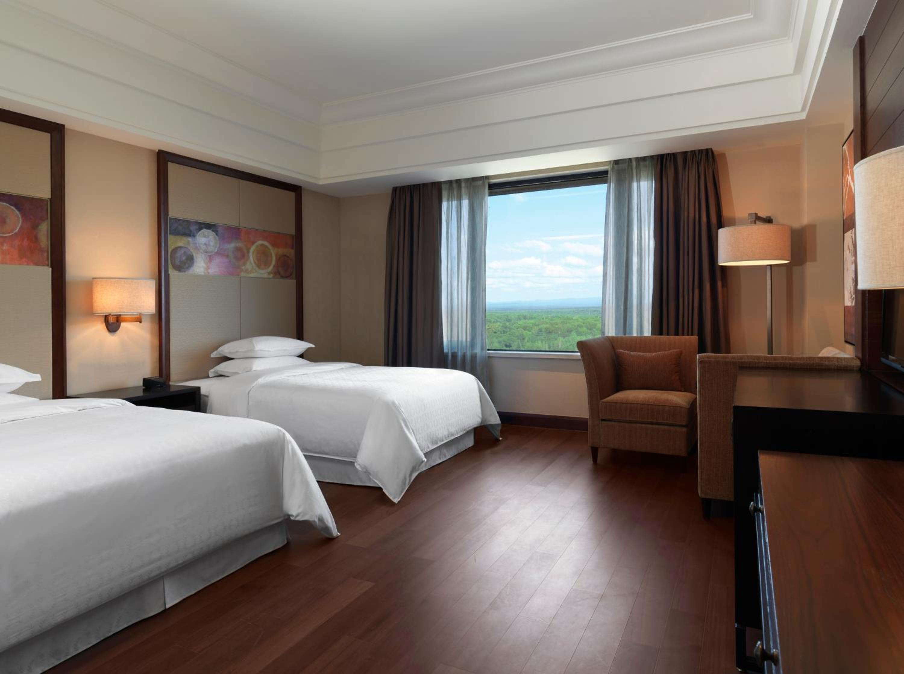 Double Room with Two Double Beds and Mountain View
