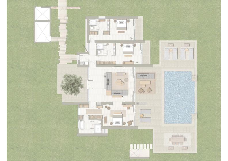 Deluxe Three Bedroom Villa Private Pool Garden View