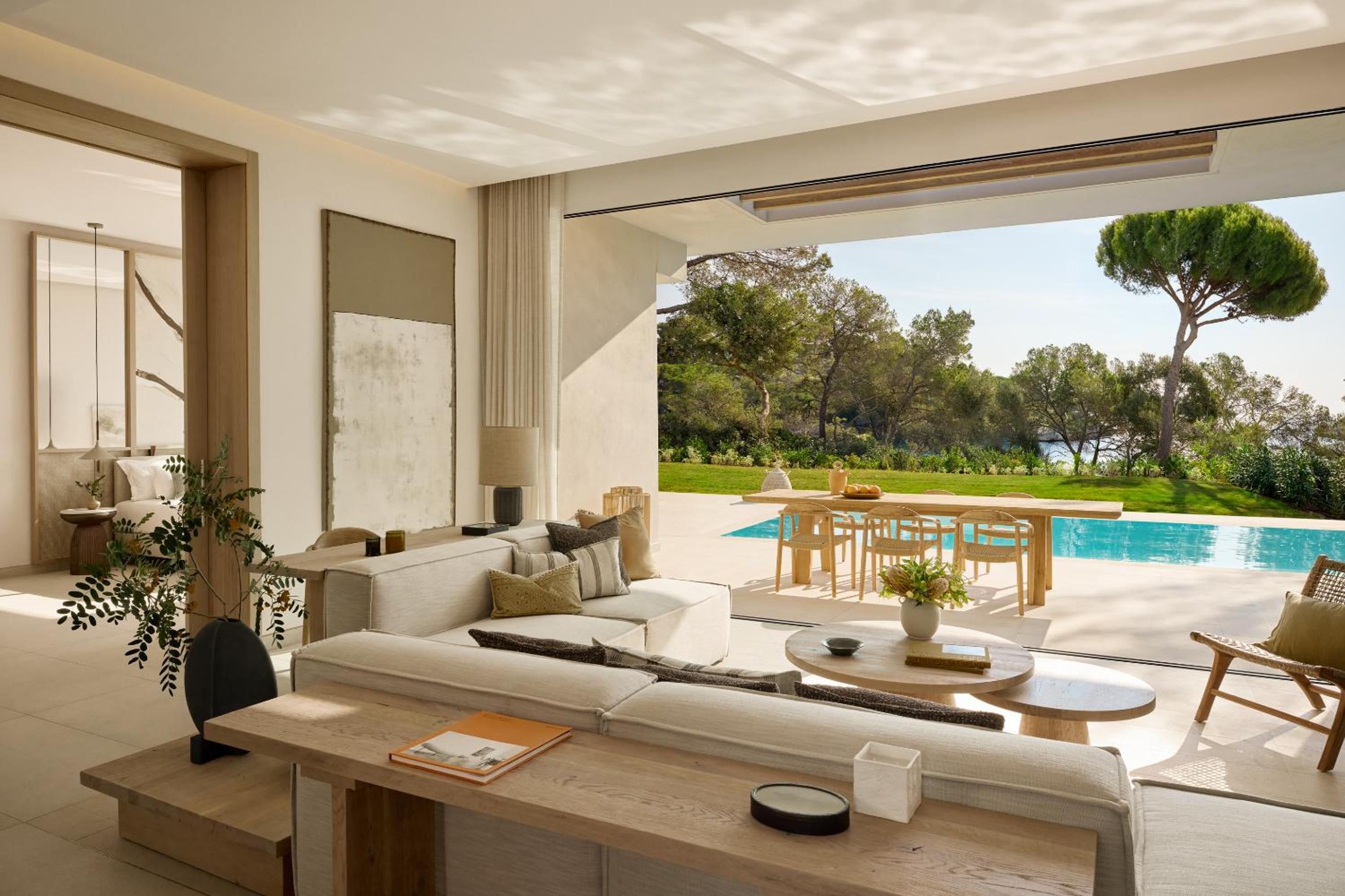 Deluxe Two Bedroom Residence Private Pool Front Coastal View at Ikos Porto Petro