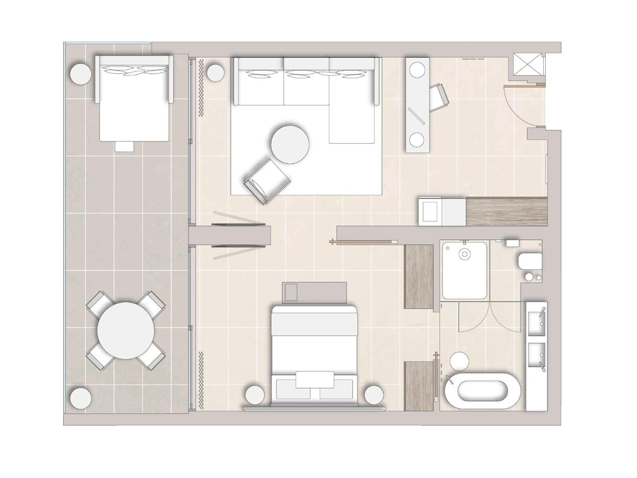 Deluxe One Bedroom Suite Garden View