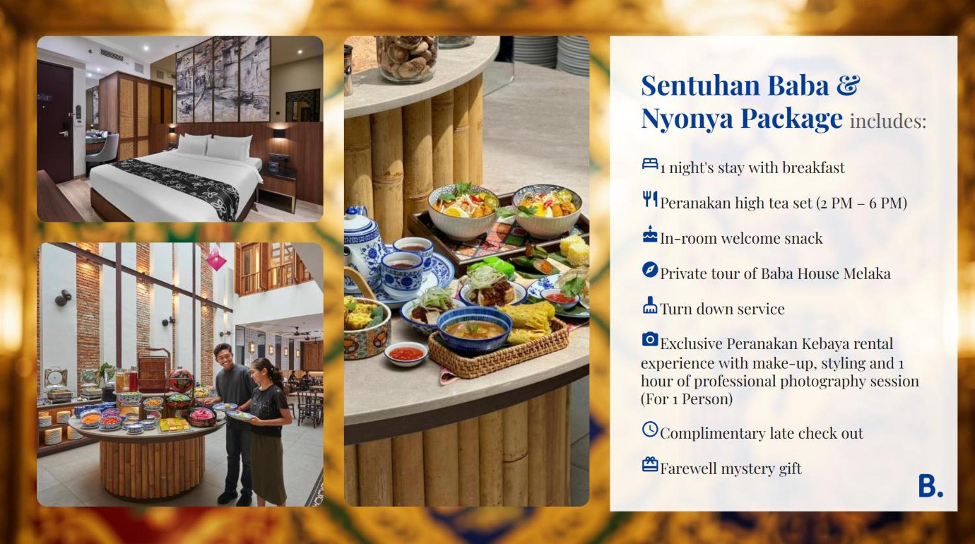 Sentuhan Baba & Nyonya Package - Deluxe Plus Twin (Bilek Ruellia Twin) (For 2 Persons)