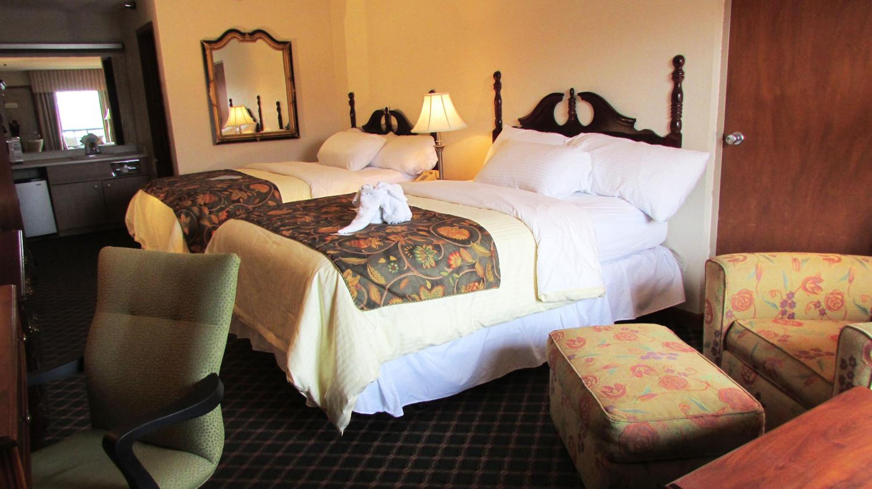 Classic Double Queen with Two Queen Beds with Shared Hall Balcony or Patio