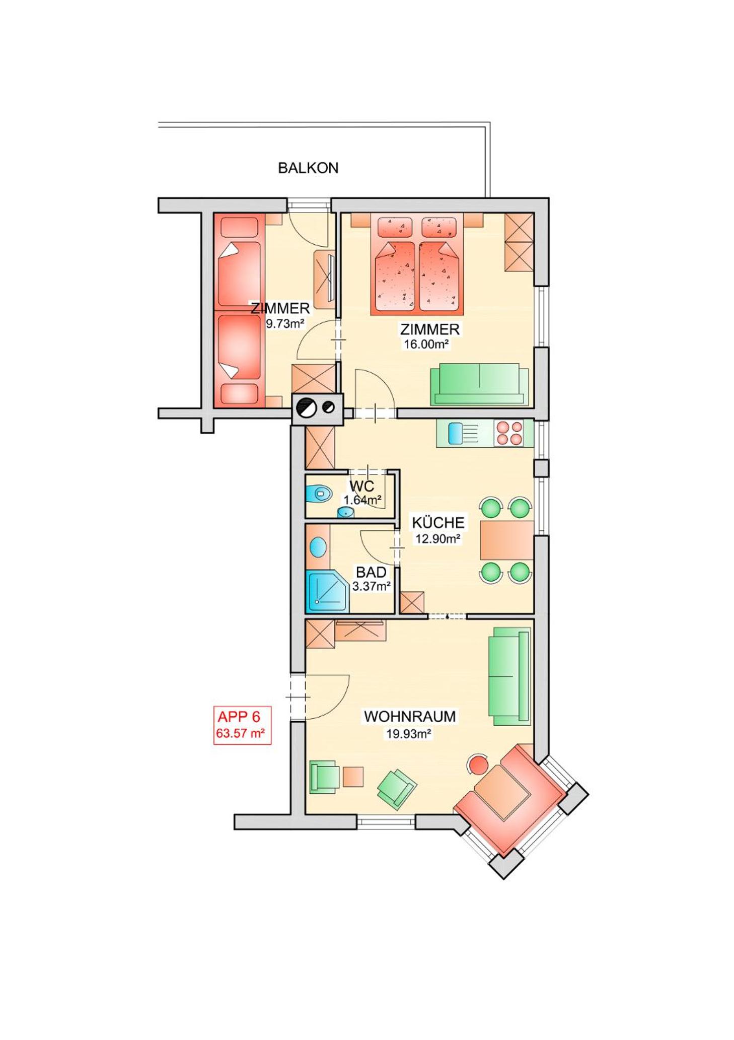 Two-Bedroom Apartment with Balcony - Photo 8
