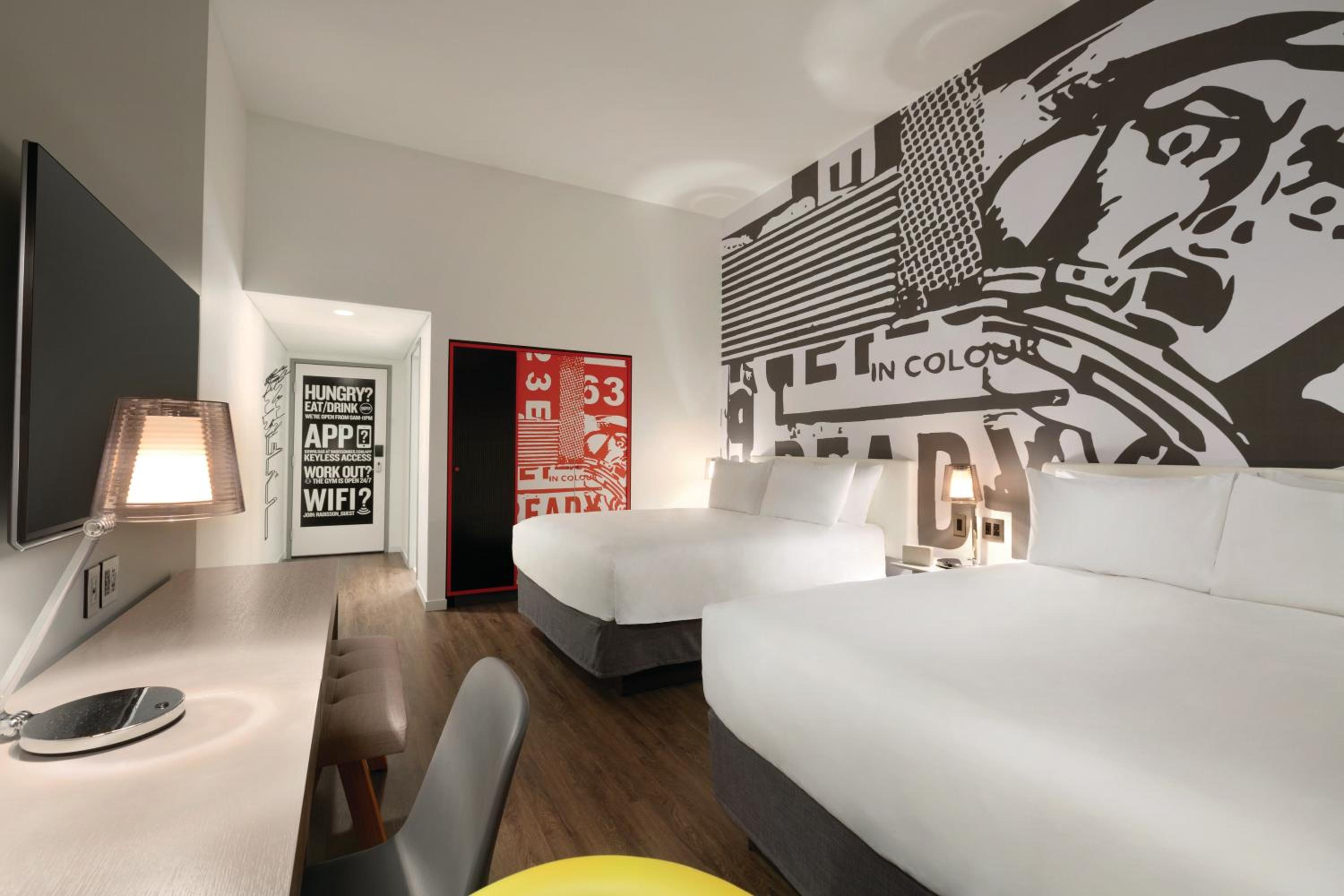 Quadruple Room with Two Queen Beds - Disability Access/Non Smoking at Radisson Red Minneapolis Downtown in Minneapolis
