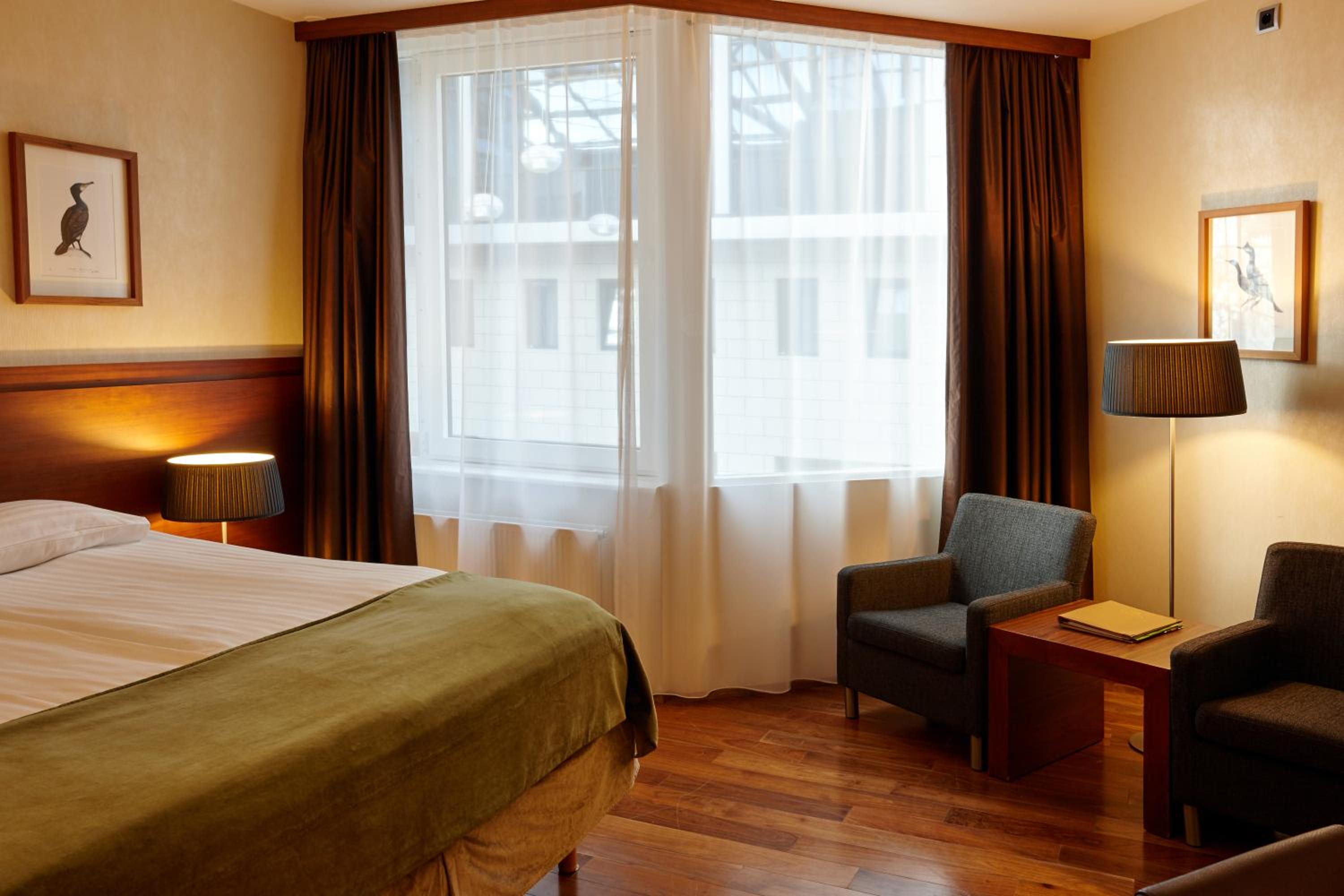 Relax in comfort with a cozy hotel retreat.