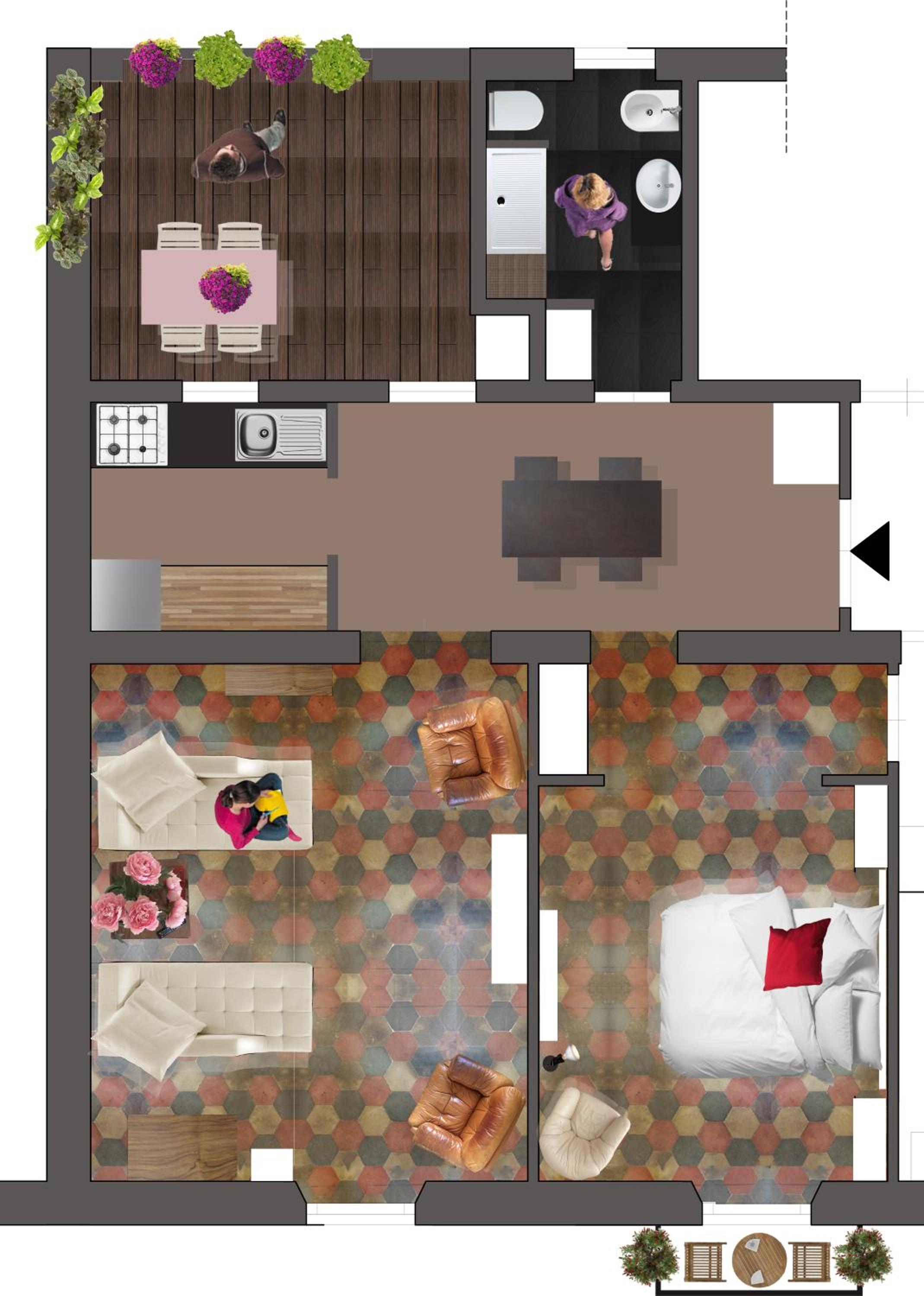 Apartment with Balcony (4 Adults)