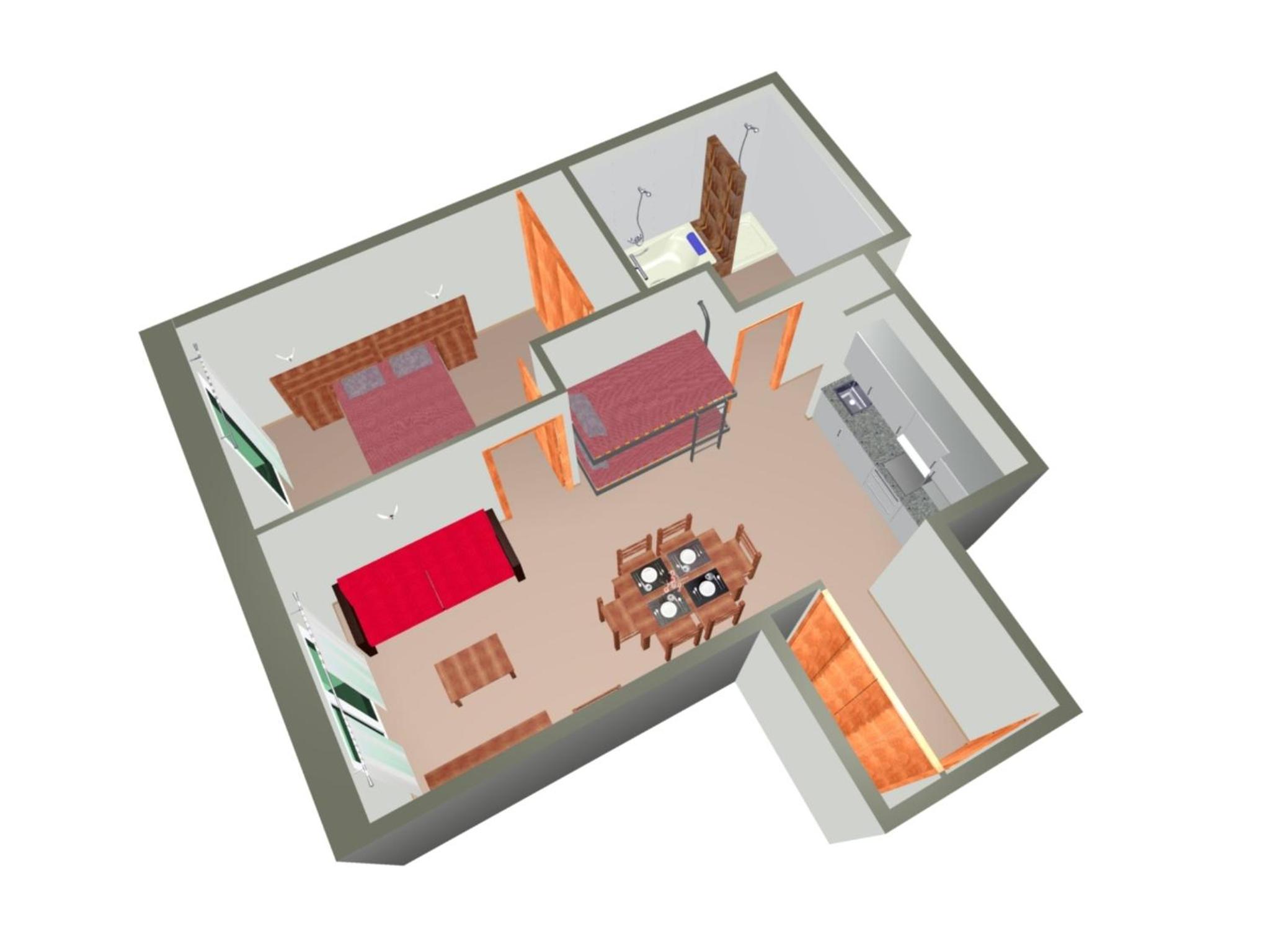 One-Bedroom Apartment with Garden