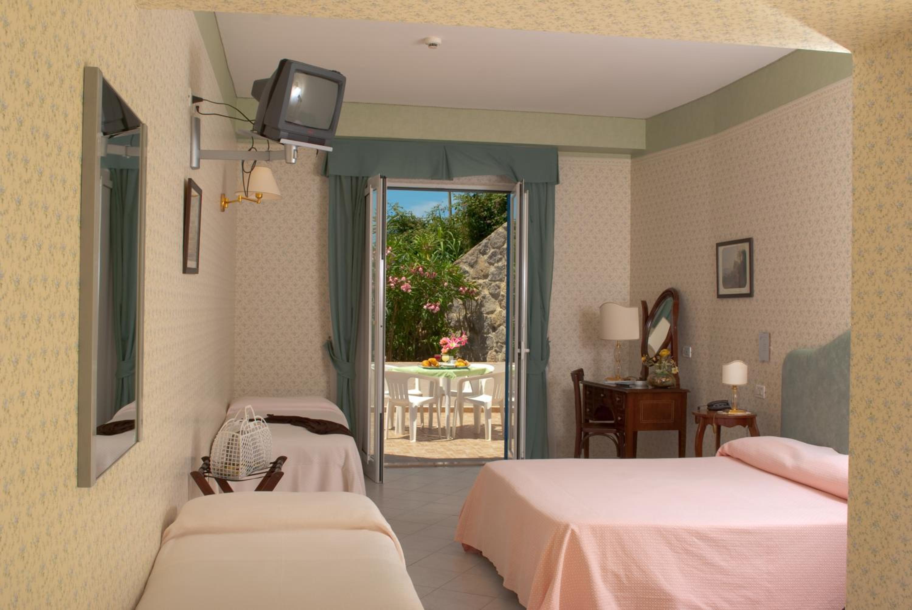 Relax in comfort with serene garden views!