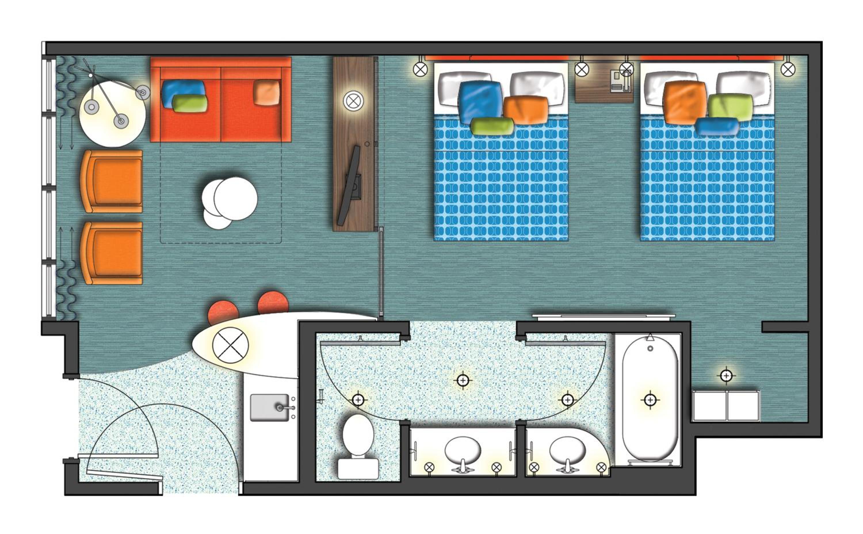 Family Suite with Partial Pool View - Exterior Entry (Includes Early Park Admission) thumbnail 5