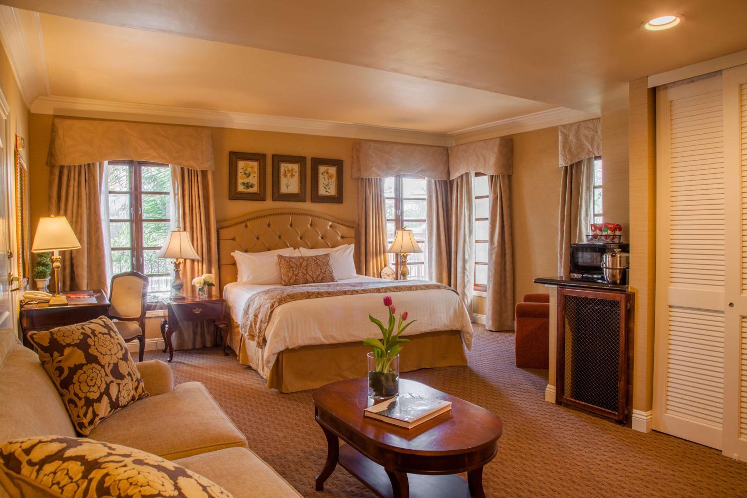 King Room with Mobility Accessible Roll-In Shower and Sofa Bed