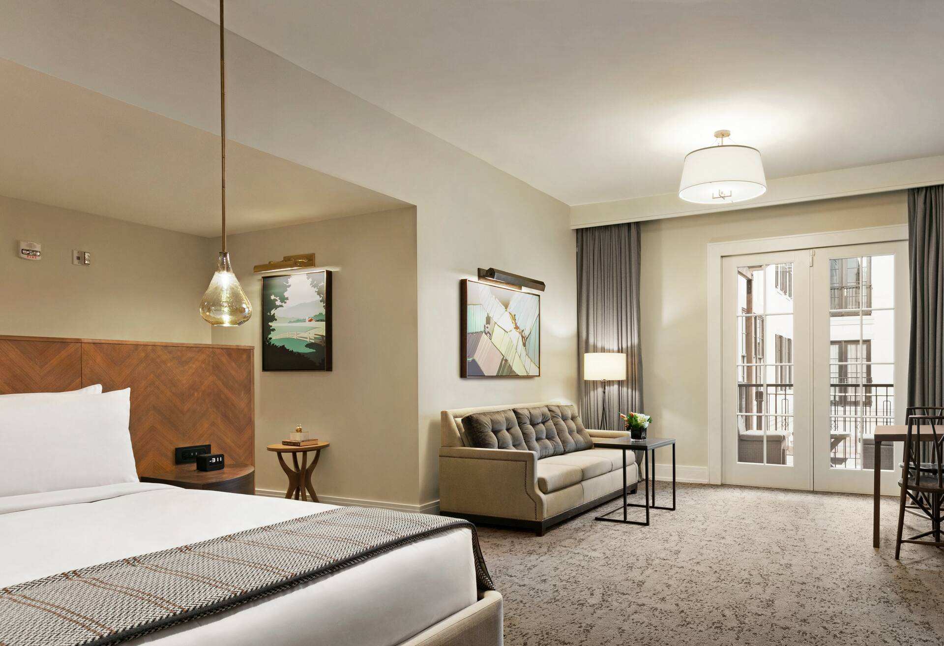 1 King Bed Corner Guest Room with Sofa Bed photo 1