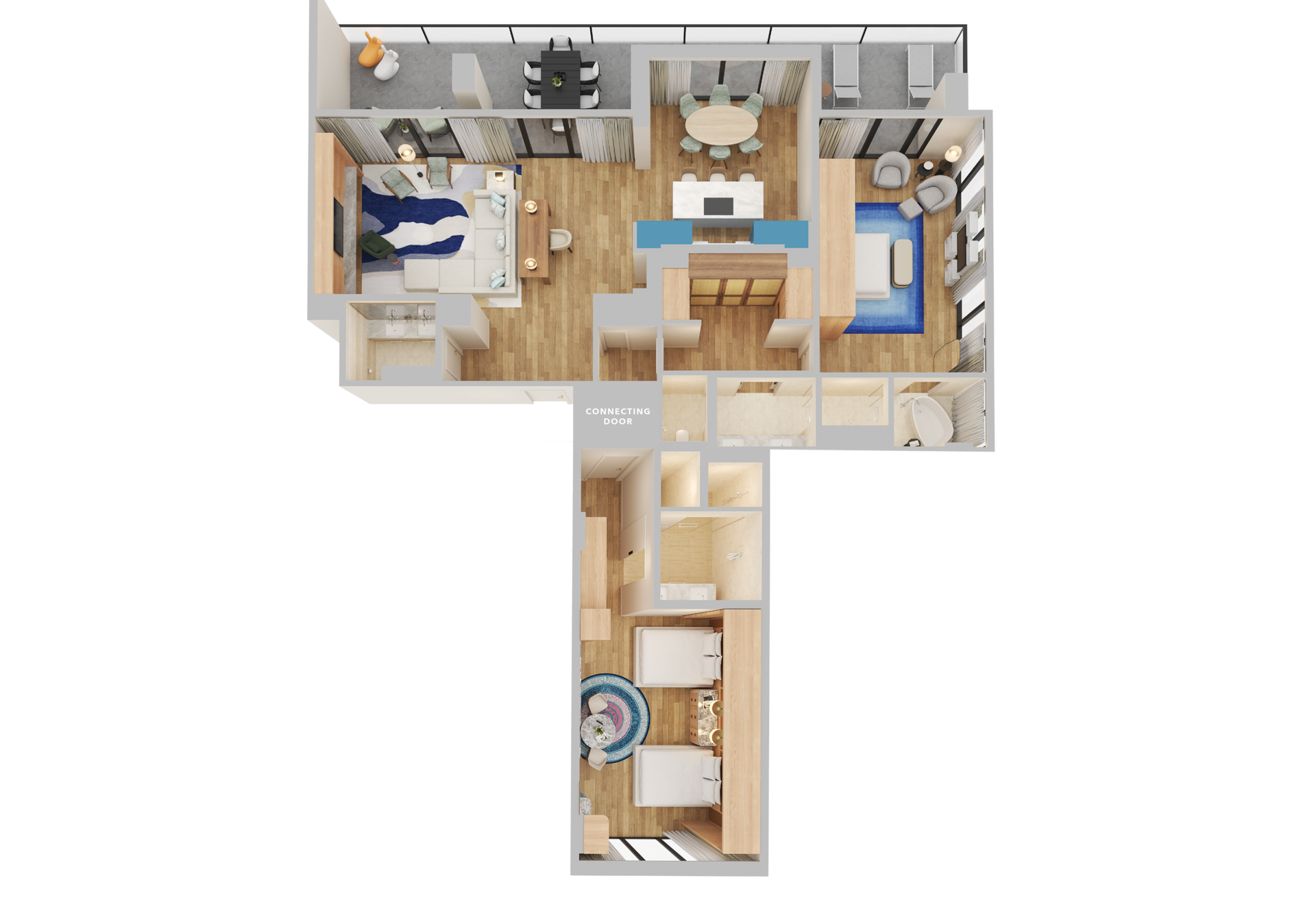 Conrad Two Bedroom Suite - 1 King 2 Queen Bds
