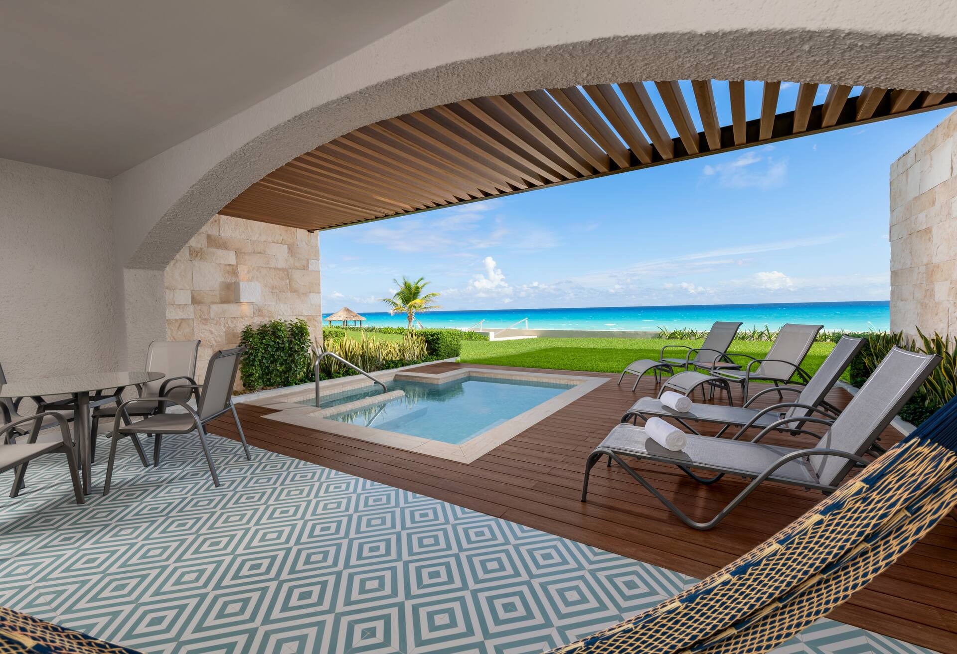 King Suite with Two Murphy Beds and Roll-In Shower - Ocean View