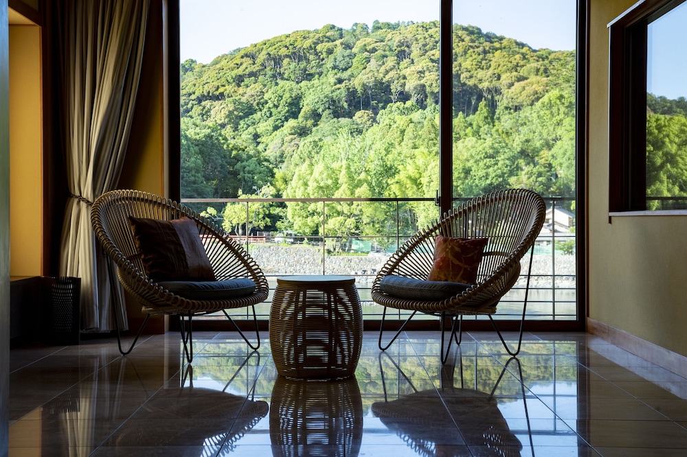 [Kocho] Luxury Twin, Uji River View with Half Open-Air Bath