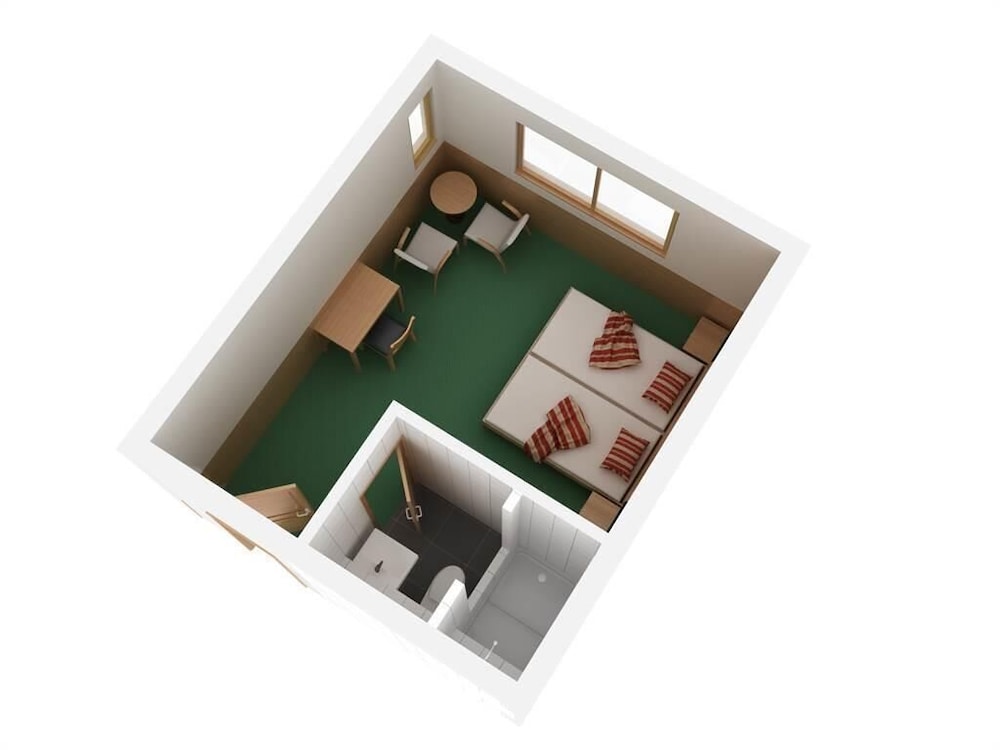 Basic Double or Twin Room, 2 Twin Beds, Mountain View photo 3