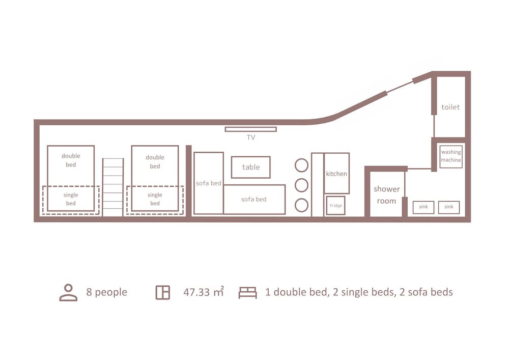 Deluxe Quadruple Room, 6 Bedrooms, Non Smoking, Kitchenette photo 2