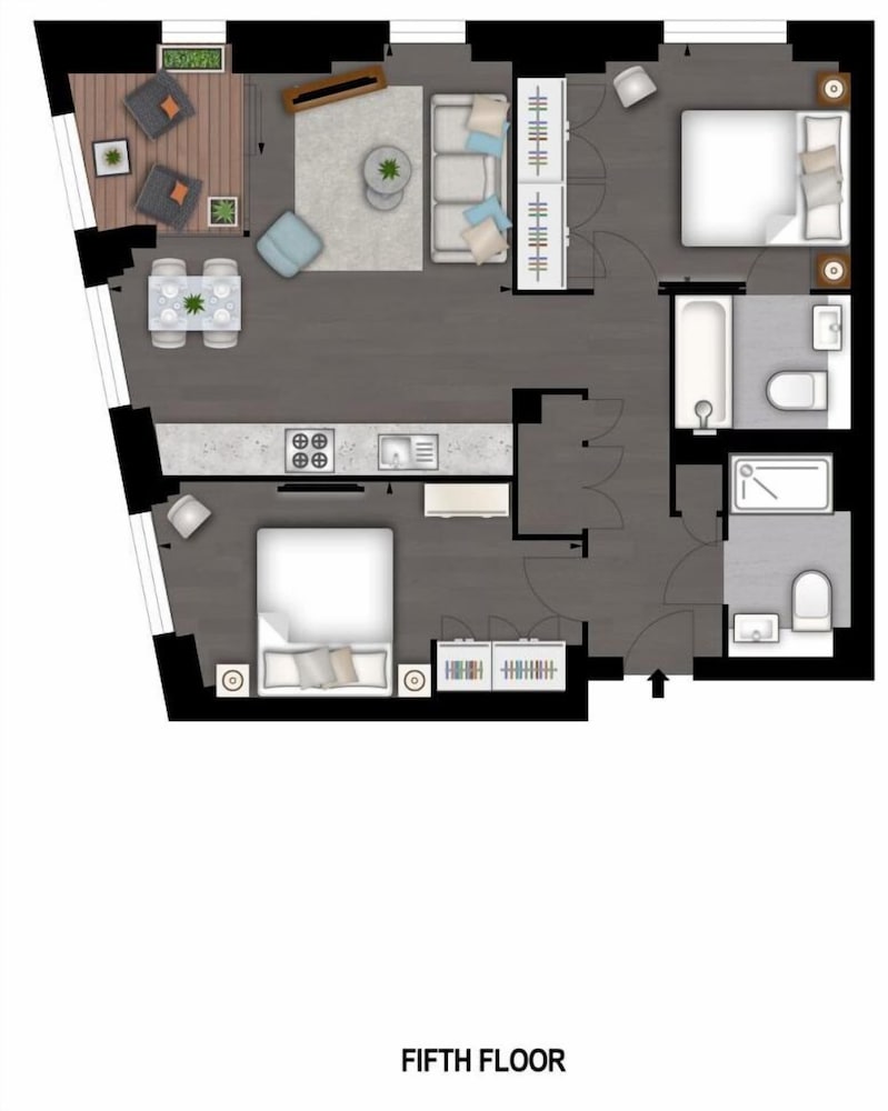Manhattan Loft Inspireret 2 Værelse, Billede 14