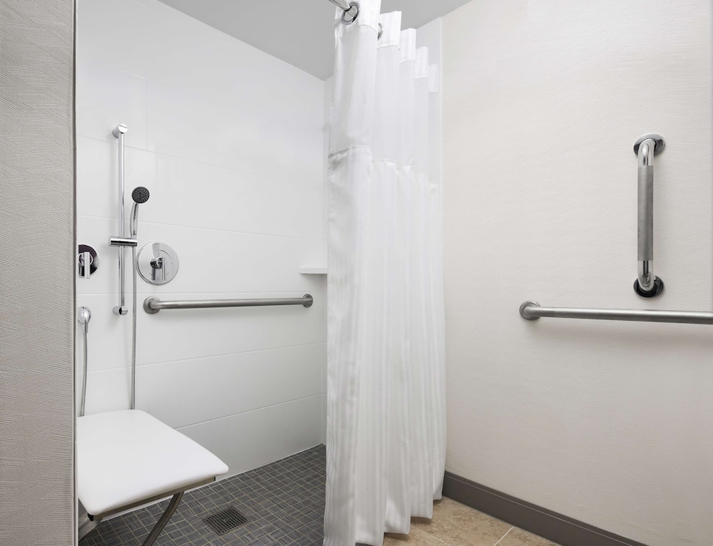 1 King Bed, Accessible, Roll-In Shower (Hearing & Mobility)