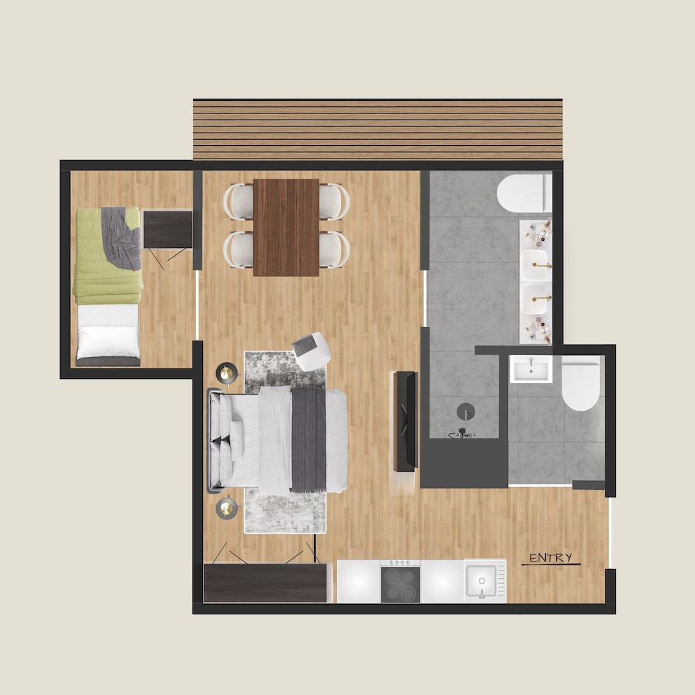 Studio Superior, Balcony, Mountain View