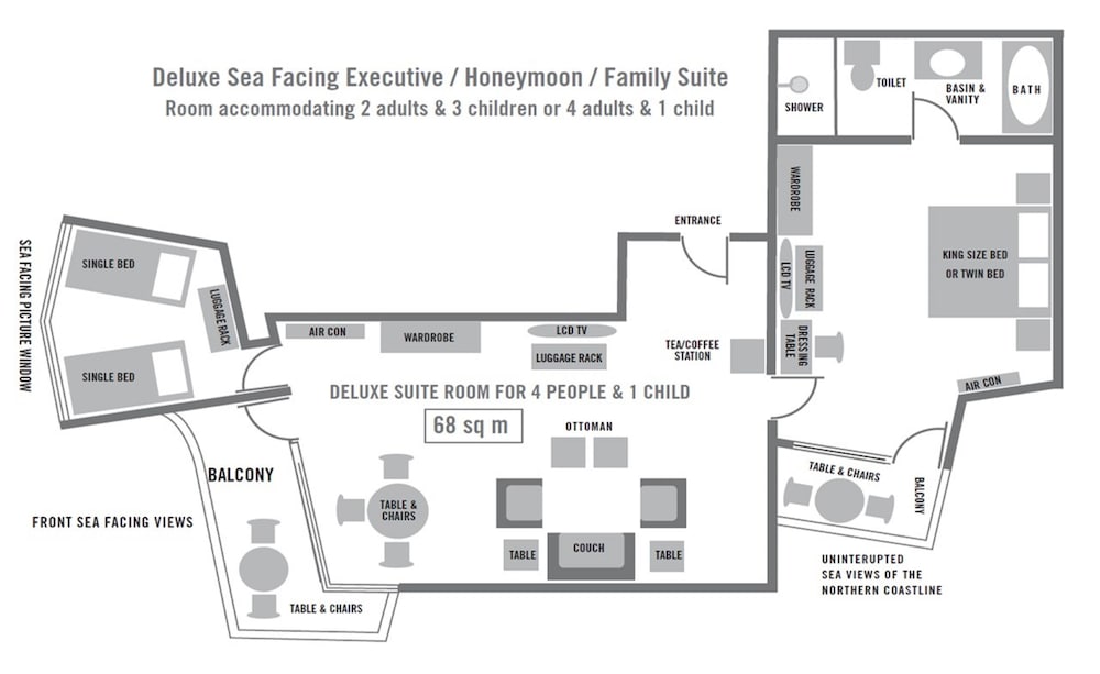 Deluxe Executive Family Suite - Sea Facing - Photo 7