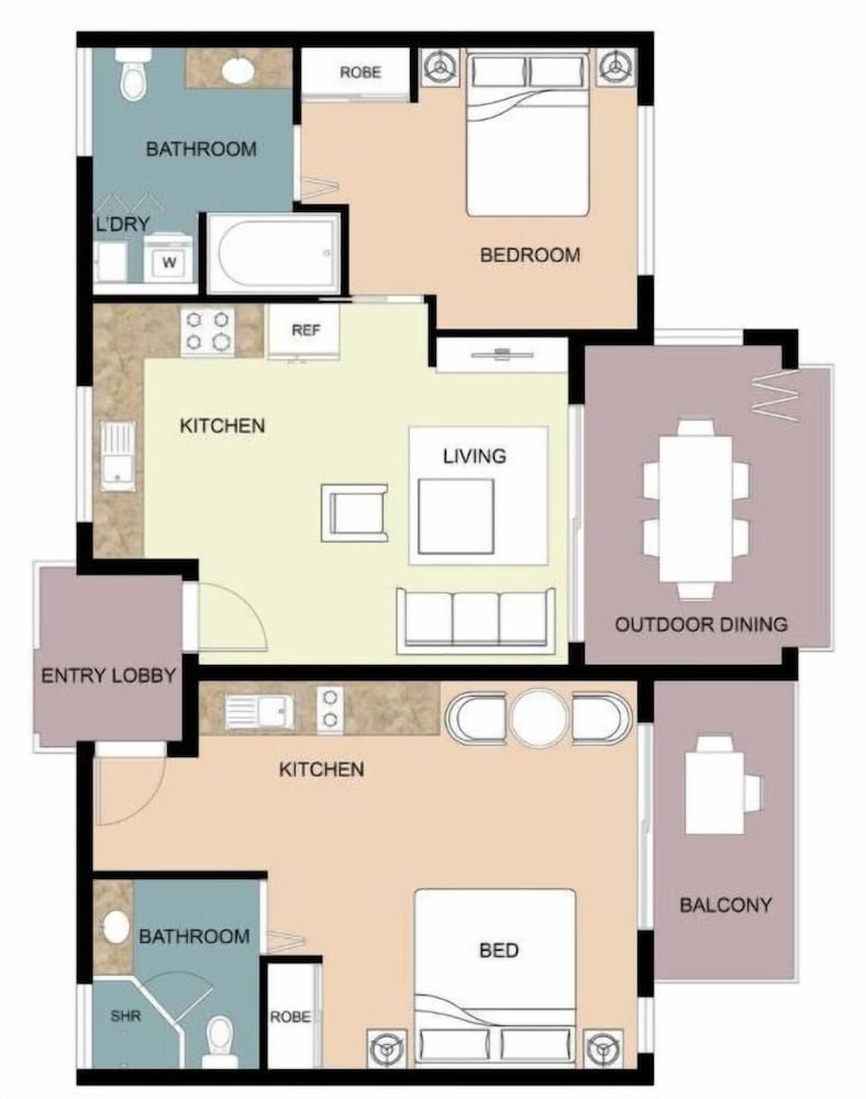 Deluxe Room Two Bedroom. - Non Serviced